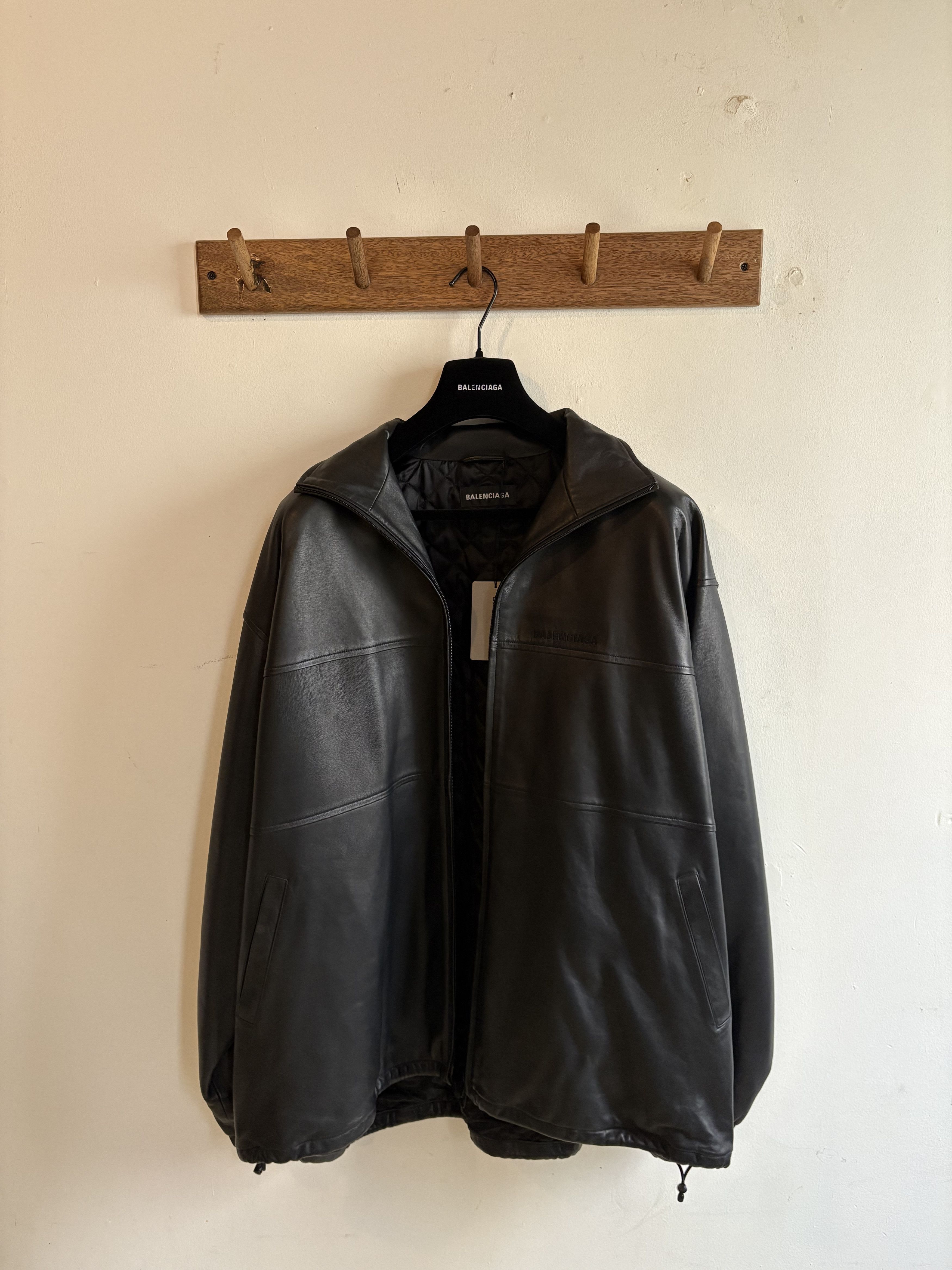 Balenciaga Balenciaga Lamb Leather Track Top Jacket Size US S / EU 44-46 / 1 - 2 Thumbnail