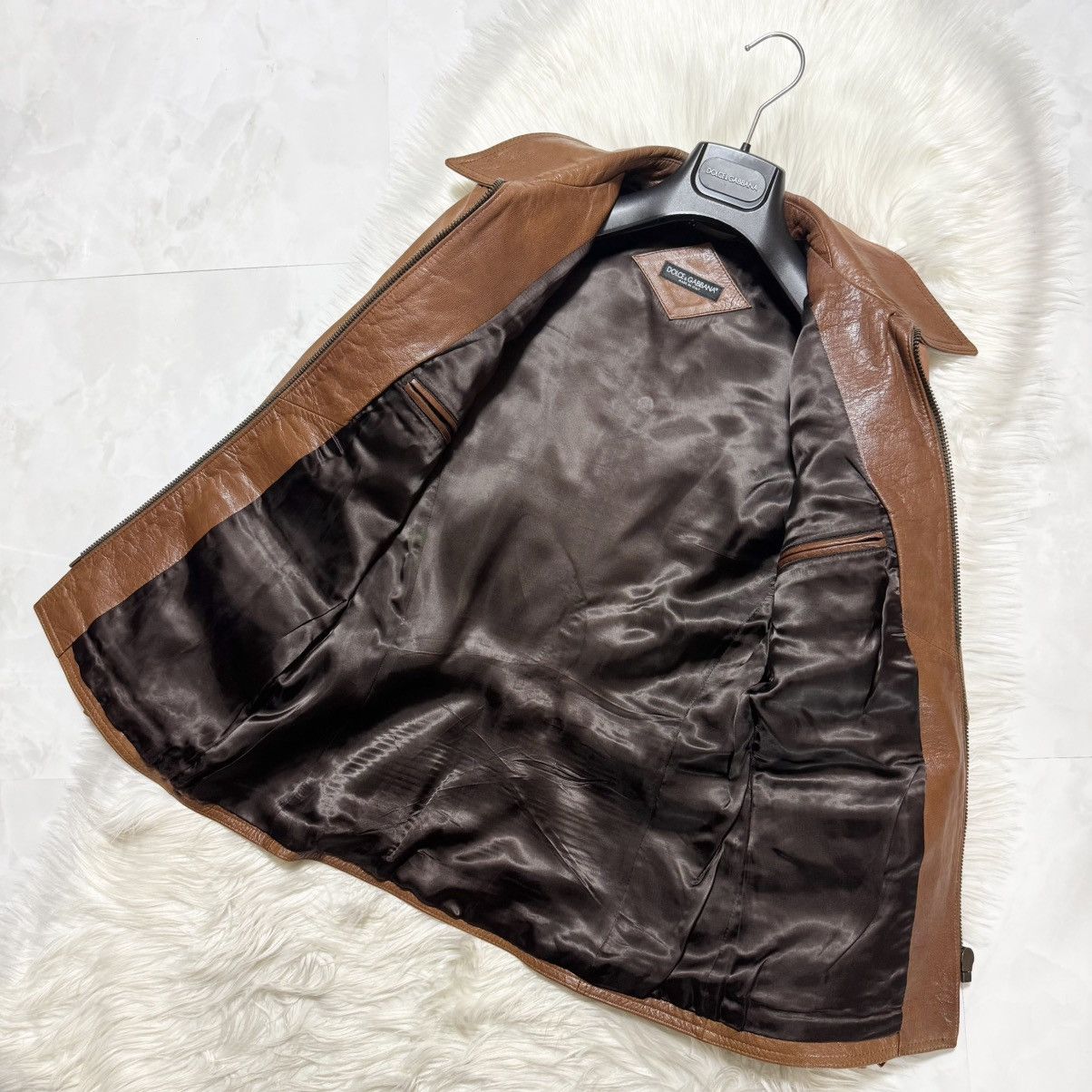 Dolce & Gabbana Authentic Dolce & Gabbana Runway Zip-Up Leather Jacket Size US S / EU 44-46 / 1 - 8 Thumbnail