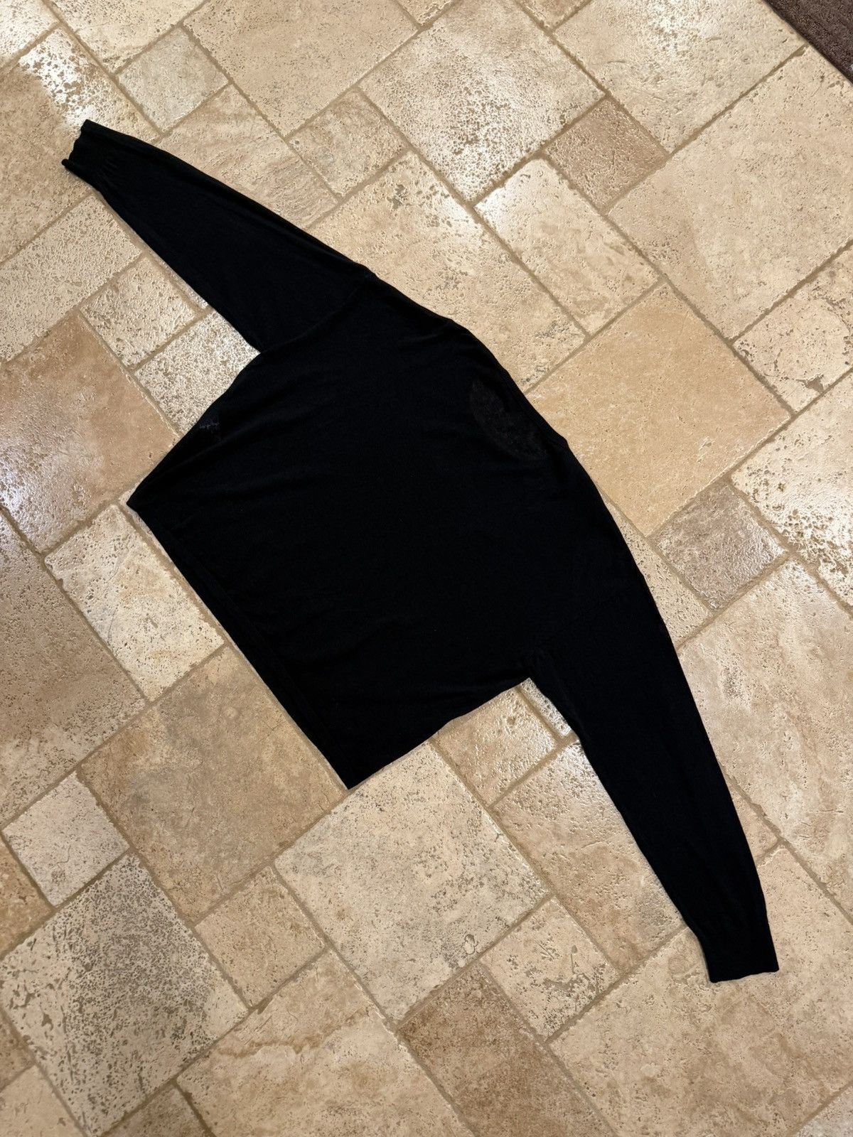 Lemaire Lemaire Boxy Thin Black Round Neck Pullover Sweater Size US XL / EU 56 / 4 - 10 Thumbnail