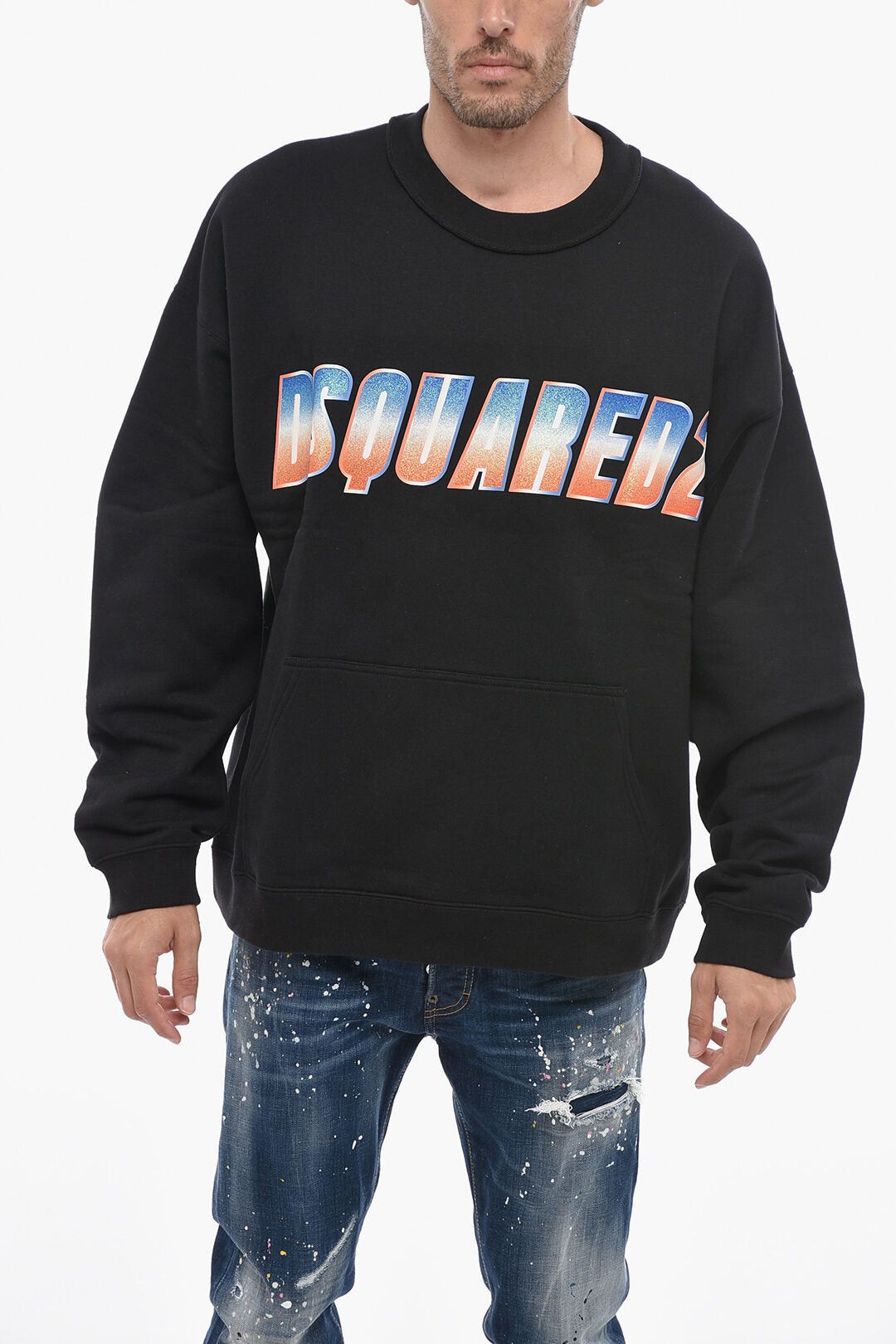 Dsquared2 Crewneck Sweatshirt with Glitter Logo Size US M / EU 48-50 / 2 - 1 Thumbnail