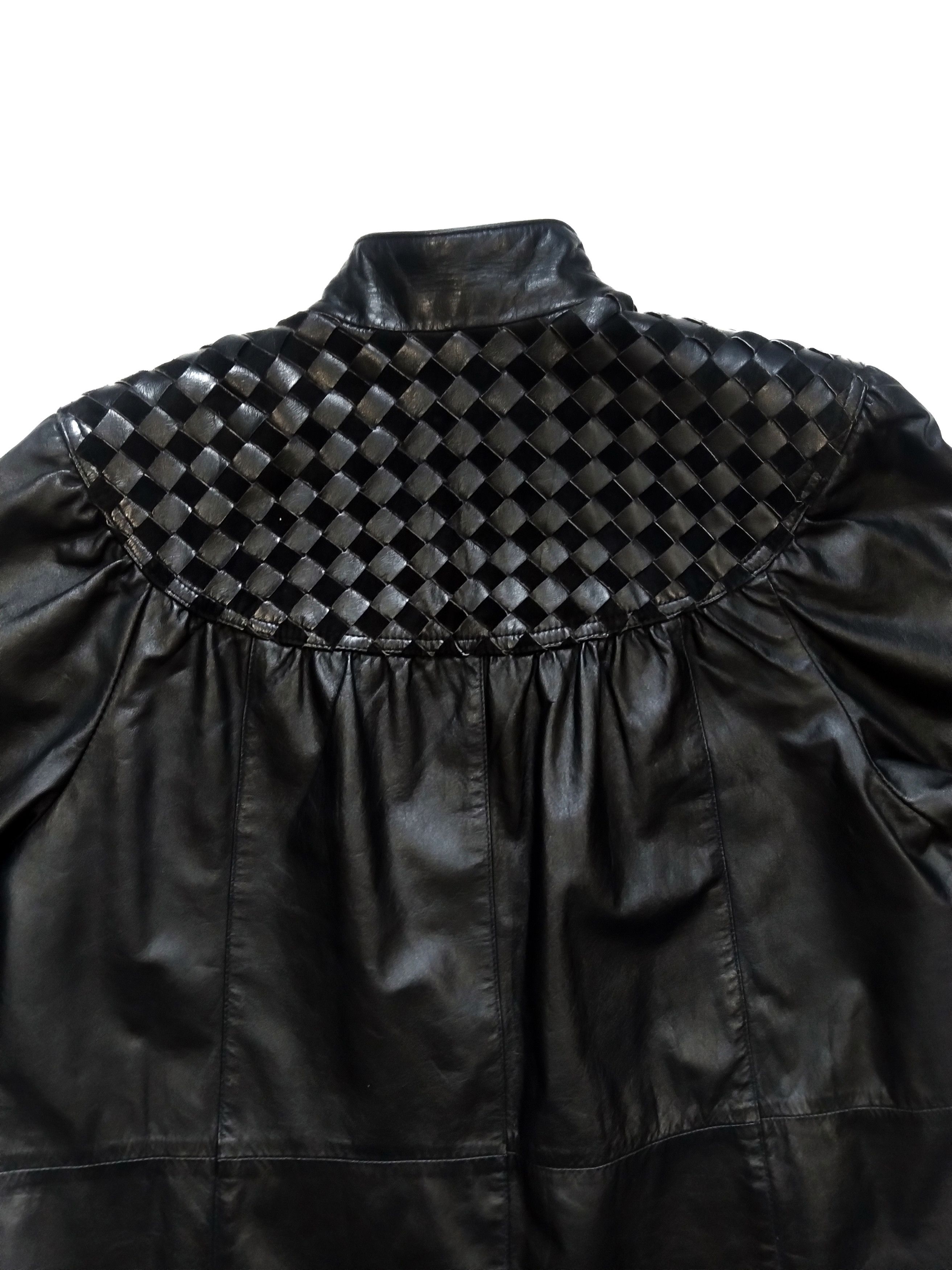 Vintage Rare vintage 90s women's black leather coat cloak Size M / US 6-8 / IT 42-44 - 13 Thumbnail