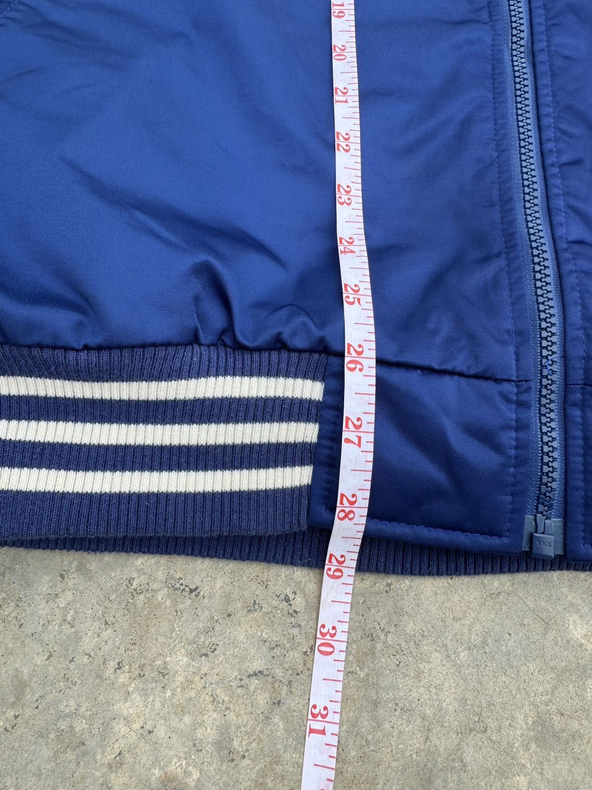 Adidas Adidas Stripe Vintage Blue Bombers Jacket Size US XXL / EU 58 / 5 - 5 Thumbnail
