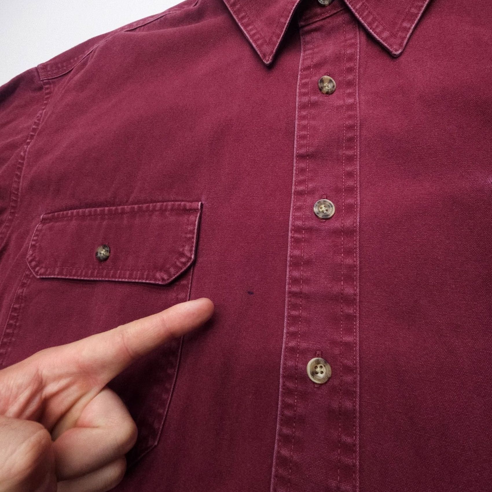 Vintage Cabela's Heavyweight Canvas Long Sleeve Shirt Mens 2XLT Red Work Field Bush Cotton Canvas Button-Up Casual, Workwear Mens 2XLT Red Shirt Size US XXL / EU 58 / 5 - 6 Thumbnail