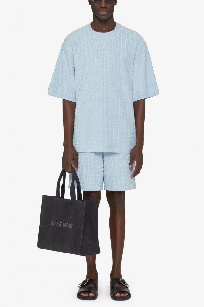 Givenchy o1srvl11e0725 Jacquard Logo T-Shirt in Blue Size US L / EU 52-54 / 3 - 2 Thumbnail