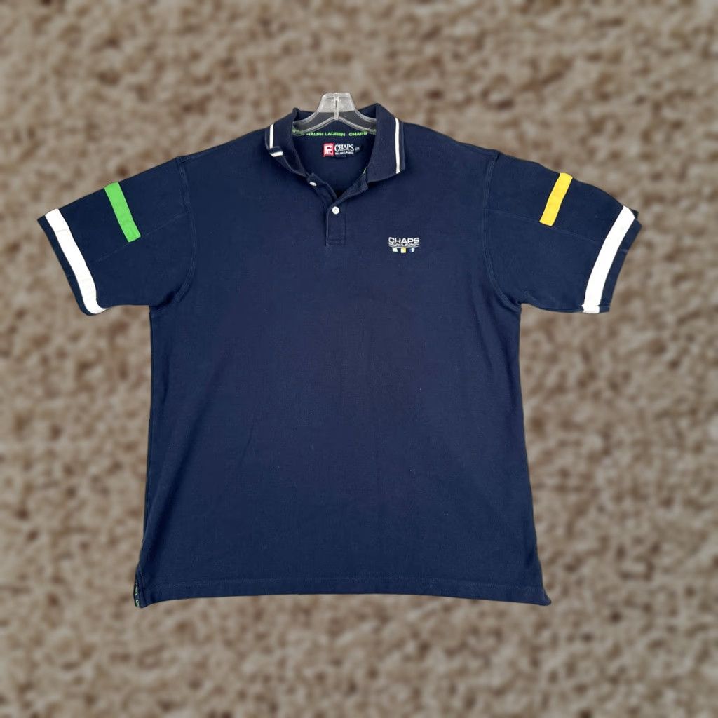 Chaps VINTAGE Chaps Ralph Lauren Polo Shirt Mens 2XL Blue Polo Shirt Golf 100% Cotton Slim Mens Golf, Sports, Casual, Workwear, Travel Size US XXL / EU 58 / 5 - 1 Thumbnail
