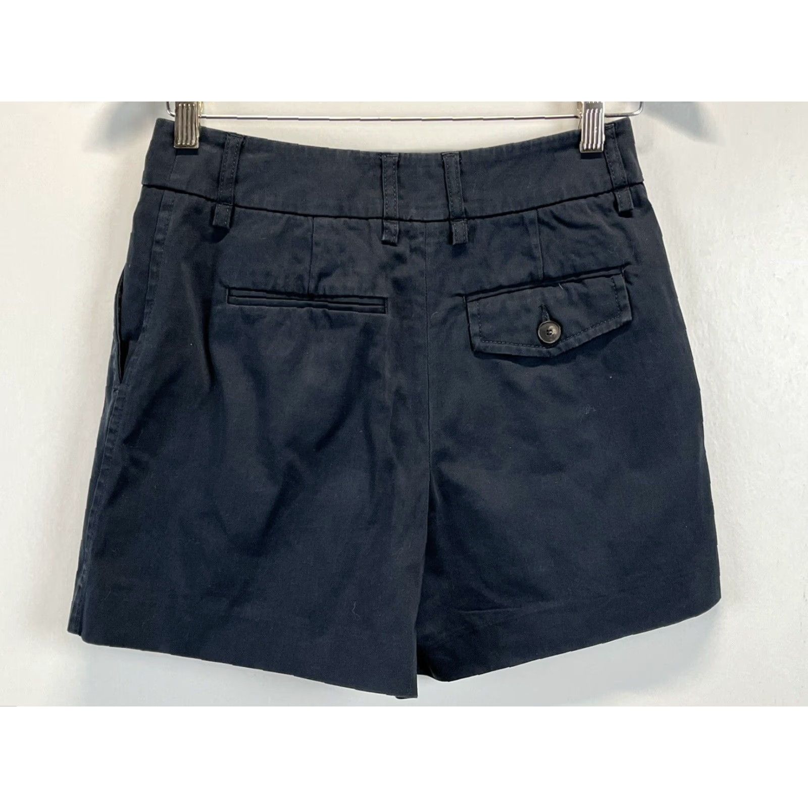 Reiss Reiss Women's Chino Shorts Sz 6 Cotton Twill Flat Front Navy Summer Classic Size 28" / US 6 / IT 42 - 2 Thumbnail