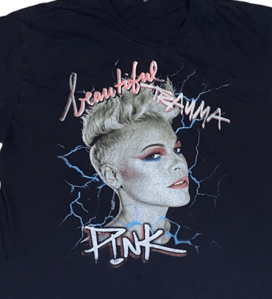 Band Tees × Gildan Pink "Beautiful Trauma" Tour T-Shirt Size US L / EU 52-54 / 3 - 2 Thumbnail