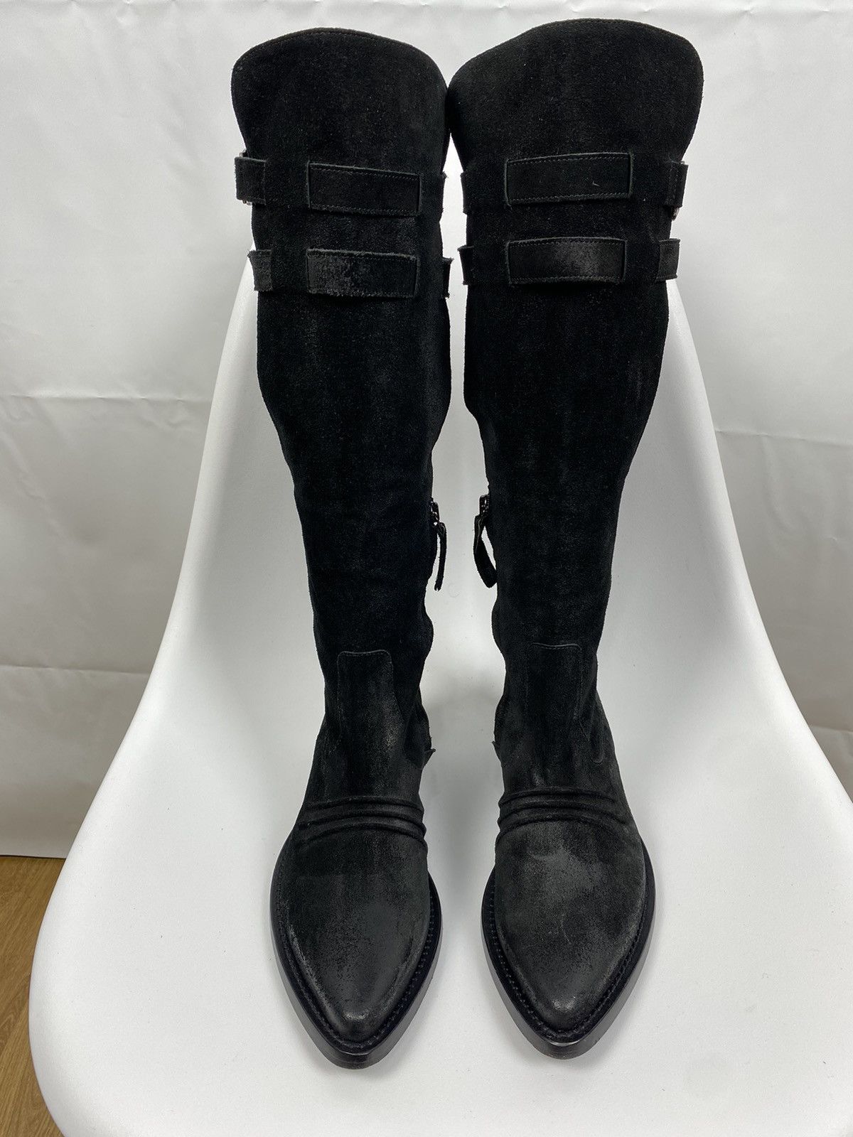 Other Scervino Street Waxed Suede High Heel Boots size 37 Size US 7 / IT 37 - 2 Thumbnail