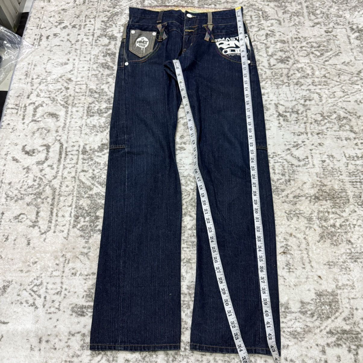 Japanese Brand 2000s Rimaster Japan Double Waist Twisted Seam Jeans Size US 30 / EU 46 - 11 Thumbnail