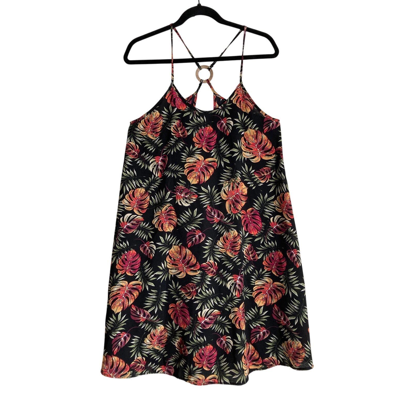 Other TY Mexican Tropical Leaf Summer Tank Spaghetti Strap Dress Size M / US 6-8 / IT 42-44 - 1 Thumbnail