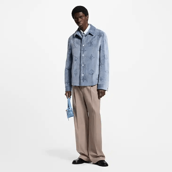 Louis Vuitton Mink Perforated Monogram Overshirt Size US S / EU 44-46 / 1 - 5 Thumbnail