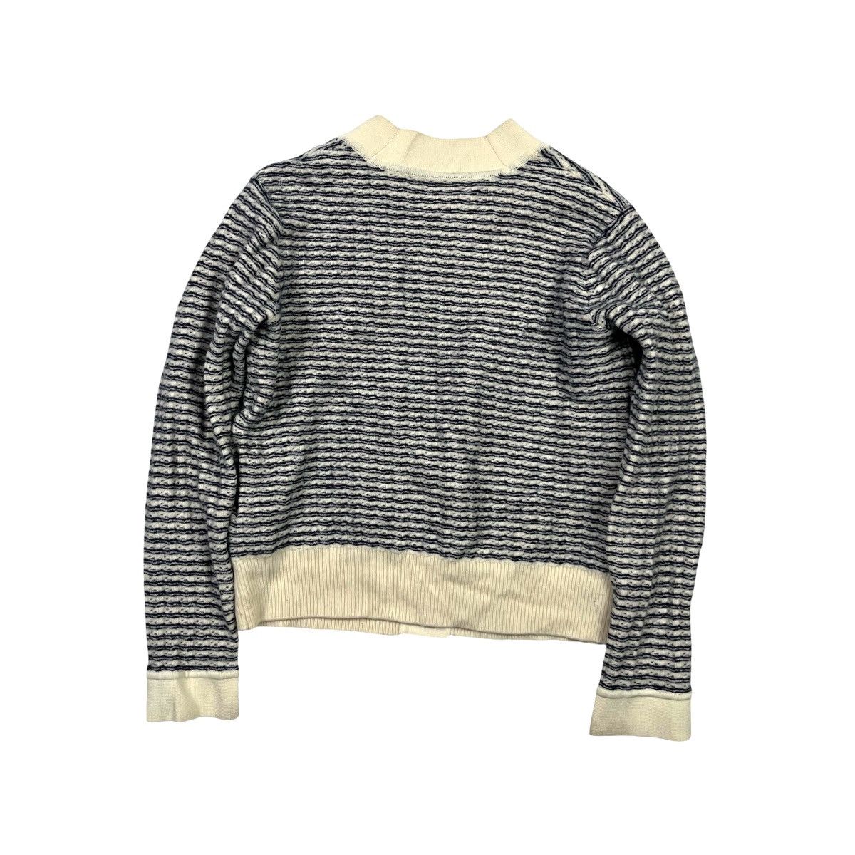 Sandro Sandro Luxury Stripped Cardigan V-Neck Sweater Wool Size S / US 4 / IT 40 - 6 Thumbnail