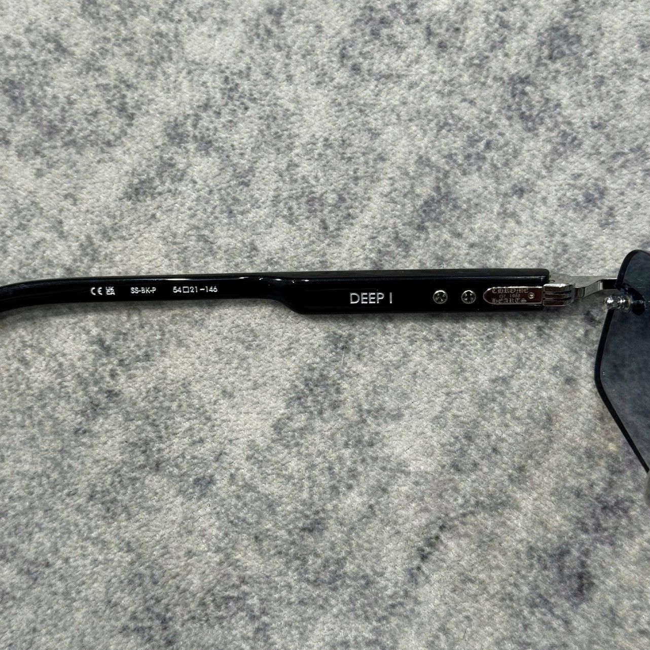 Chrome Hearts DEEP I SHINY SILVER BLACK PLASTIC - SUN Size ONE SIZE - 4 Thumbnail