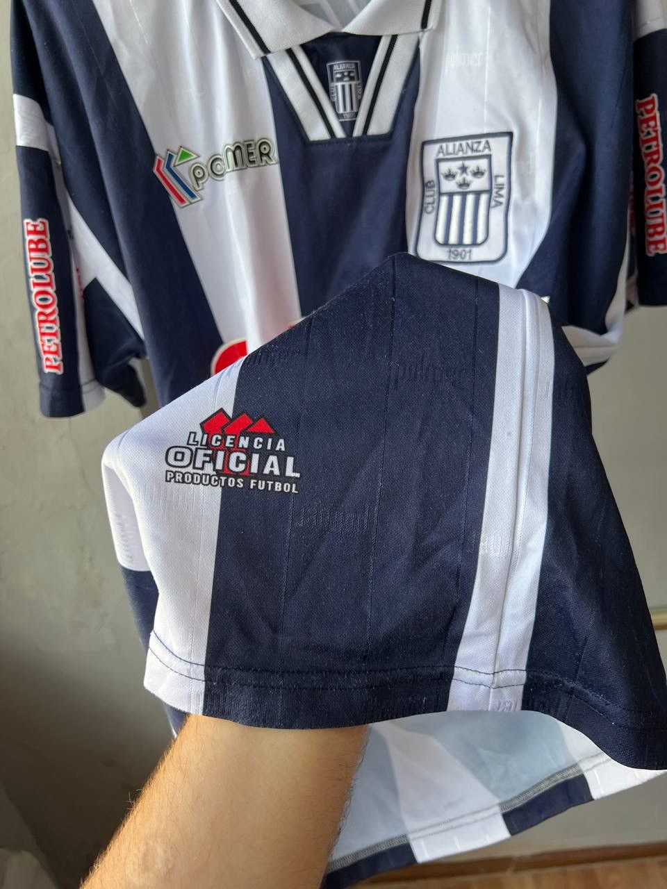 Vintage 1995 ALIANZA LIMA #10 MATCH WORN POLMER SOCCER JERSEY SHIRT Size US L / EU 52-54 / 3 - 14 Thumbnail