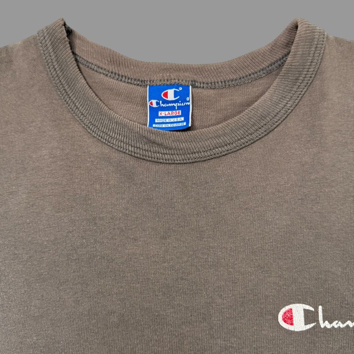 Champion × Vintage Vintage 1990s faded gray champion tshirt Size US XL / EU 56 / 4 - 3 Thumbnail