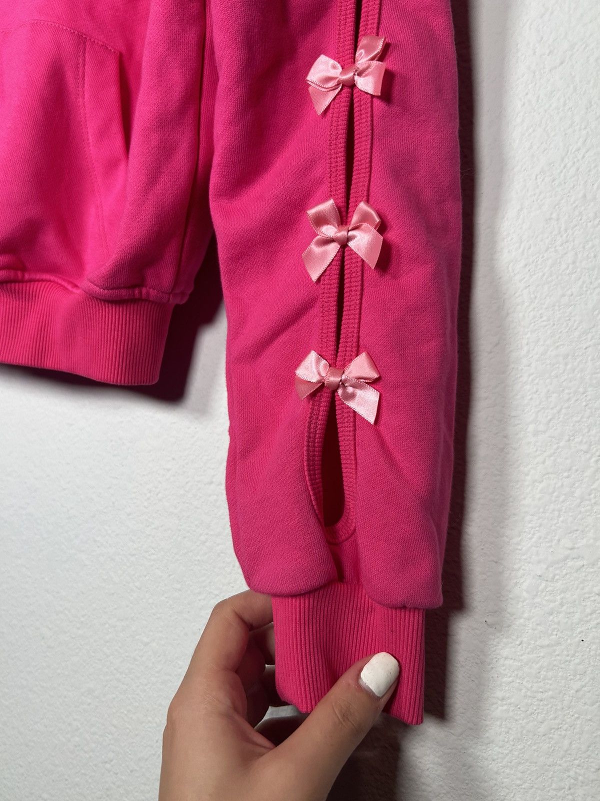 Marshall Columbia Cut Out Ribbon Cropped Hoodie Size S / US 4 / IT 40 - 3 Thumbnail