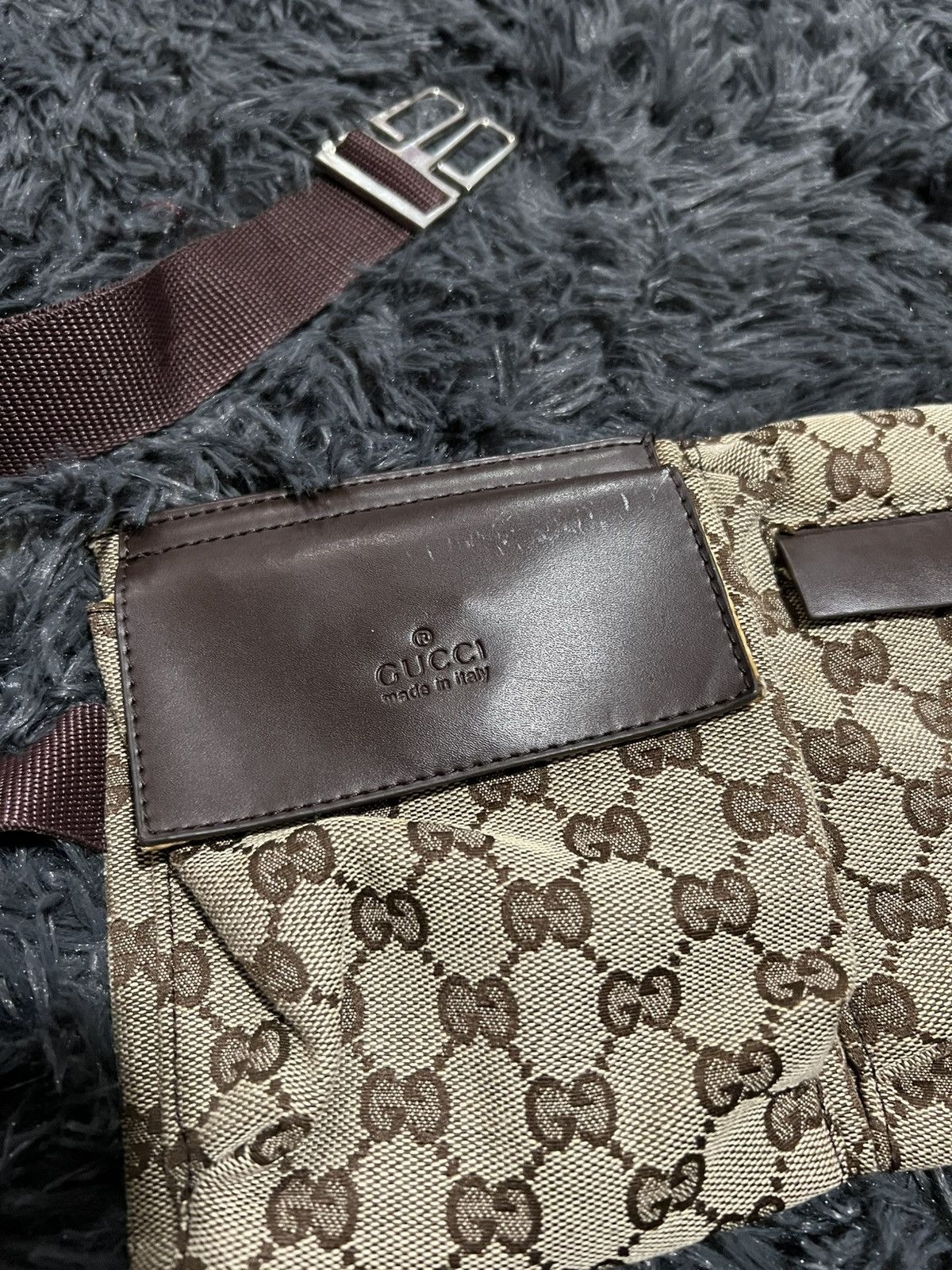 Gucci Gucci Brown GG Monogram Canvas Leather Size ONE SIZE - 2 Thumbnail