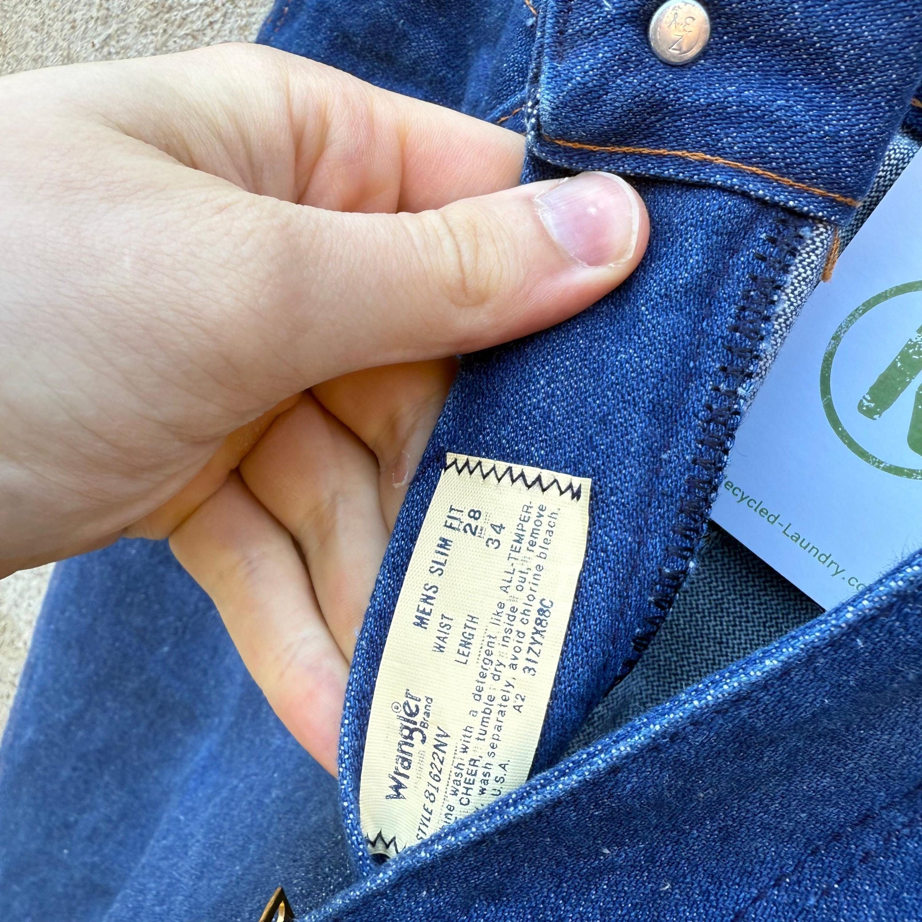 Vintage × Wrangler 90's Wrangler Dark Denim Jeans Size US 28 / EU 44 - 10 Thumbnail