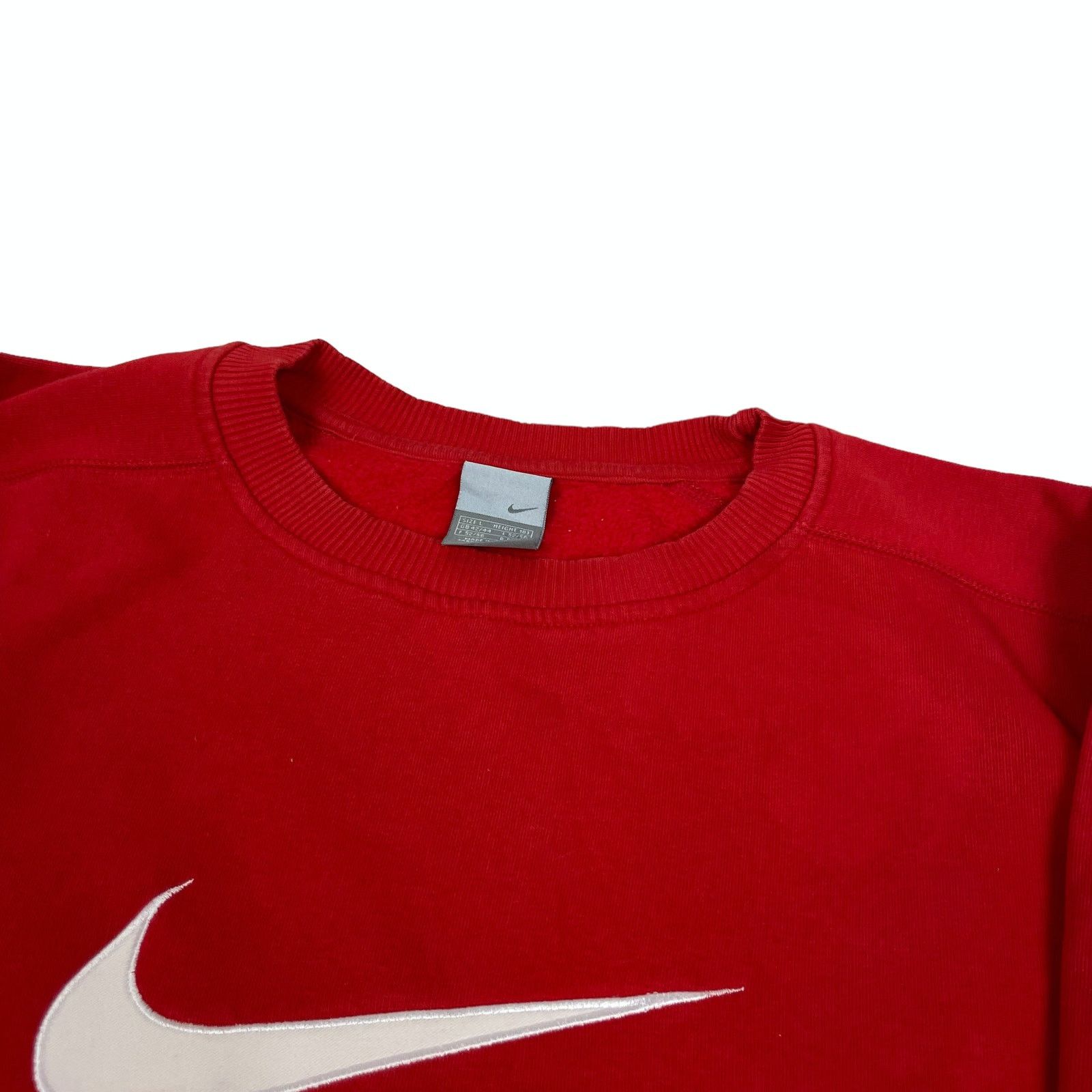 Nike × Vintage Nike Swoosh Men Red Pullover Fleece Sweatshirt Large Size US L / EU 52-54 / 3 - 11 Thumbnail