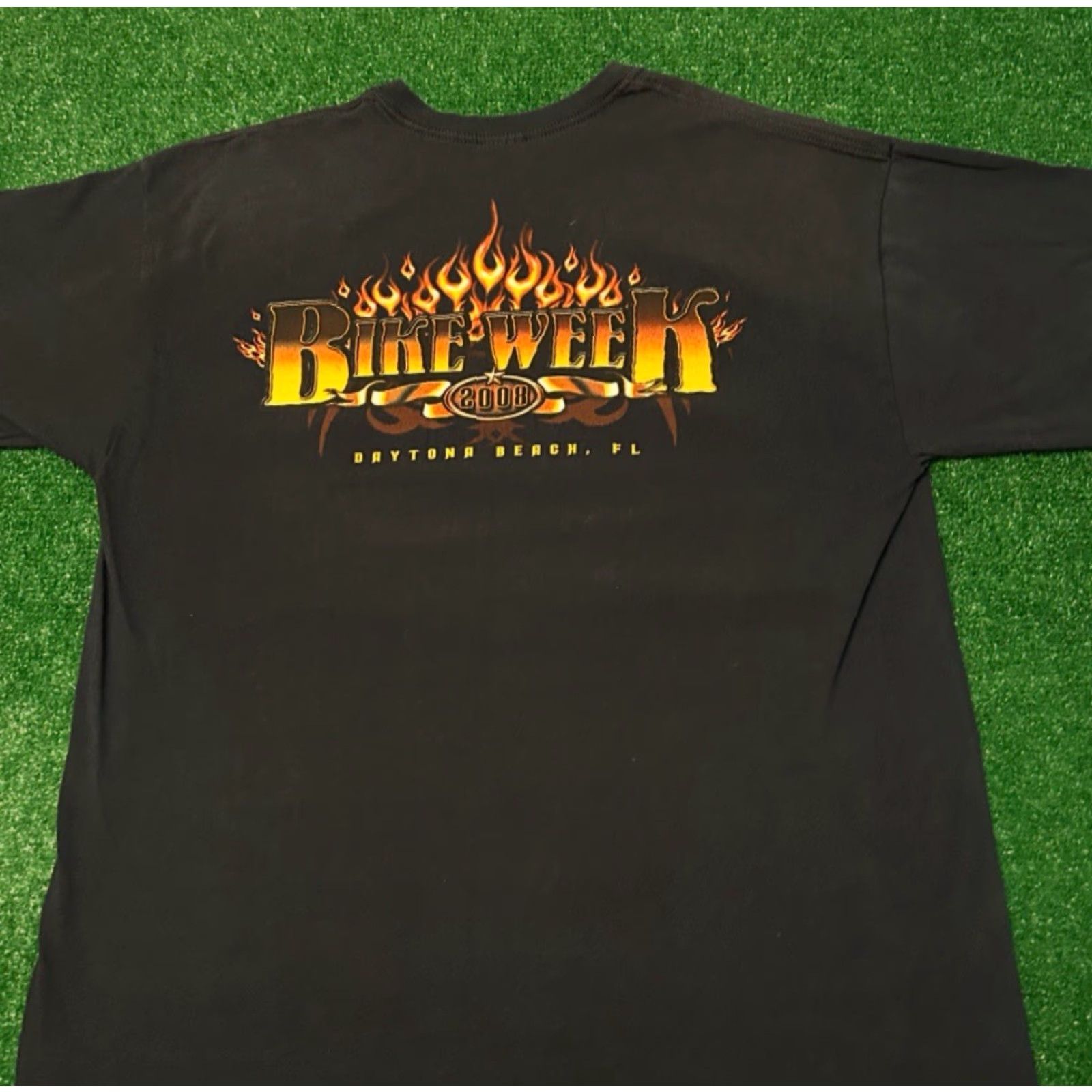Vintage VINTAGE Y2K Bike Week Daytona Beach 2008 Biker Flames Eagle VTG Shirt Mens XL Size US XL / EU 56 / 4 - 2 Thumbnail