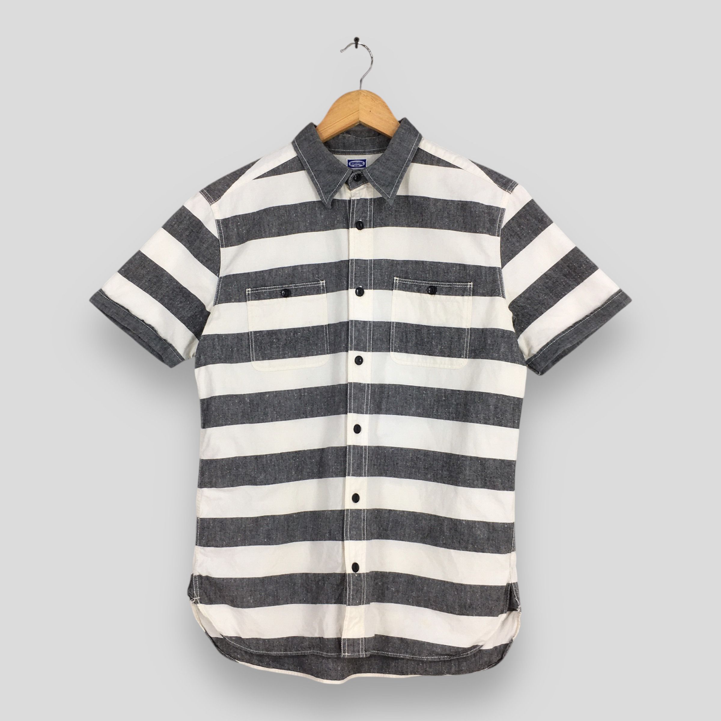 Beams Japan Vintage Beams Japan Prisoner Style Striped Shirt Size US M / EU 48-50 / 2 - 1 Thumbnail