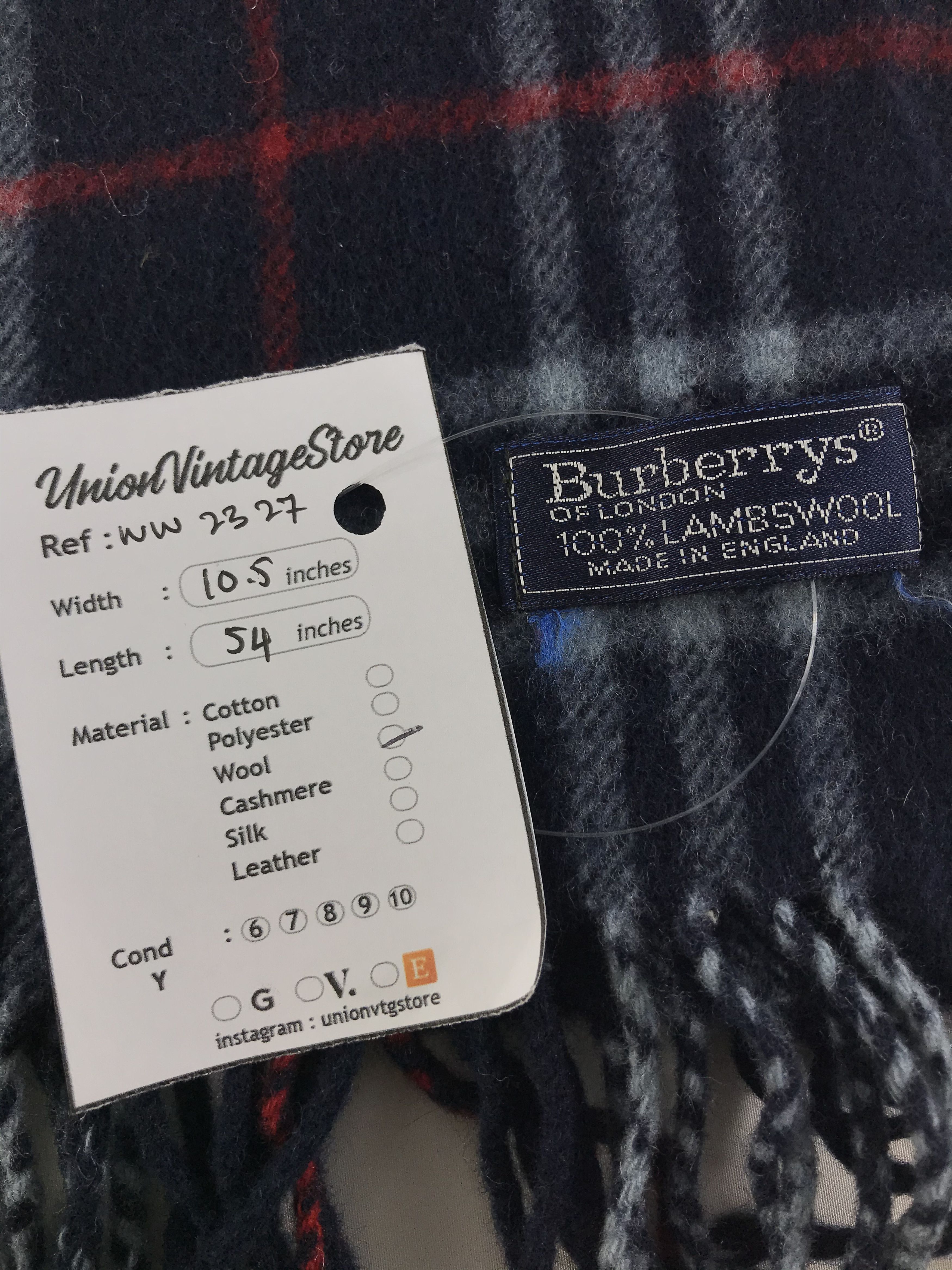 Burberry × Vintage Burberry Scarf / Muffler / Neckwear - WW2327 Size ONE SIZE - 5 Thumbnail