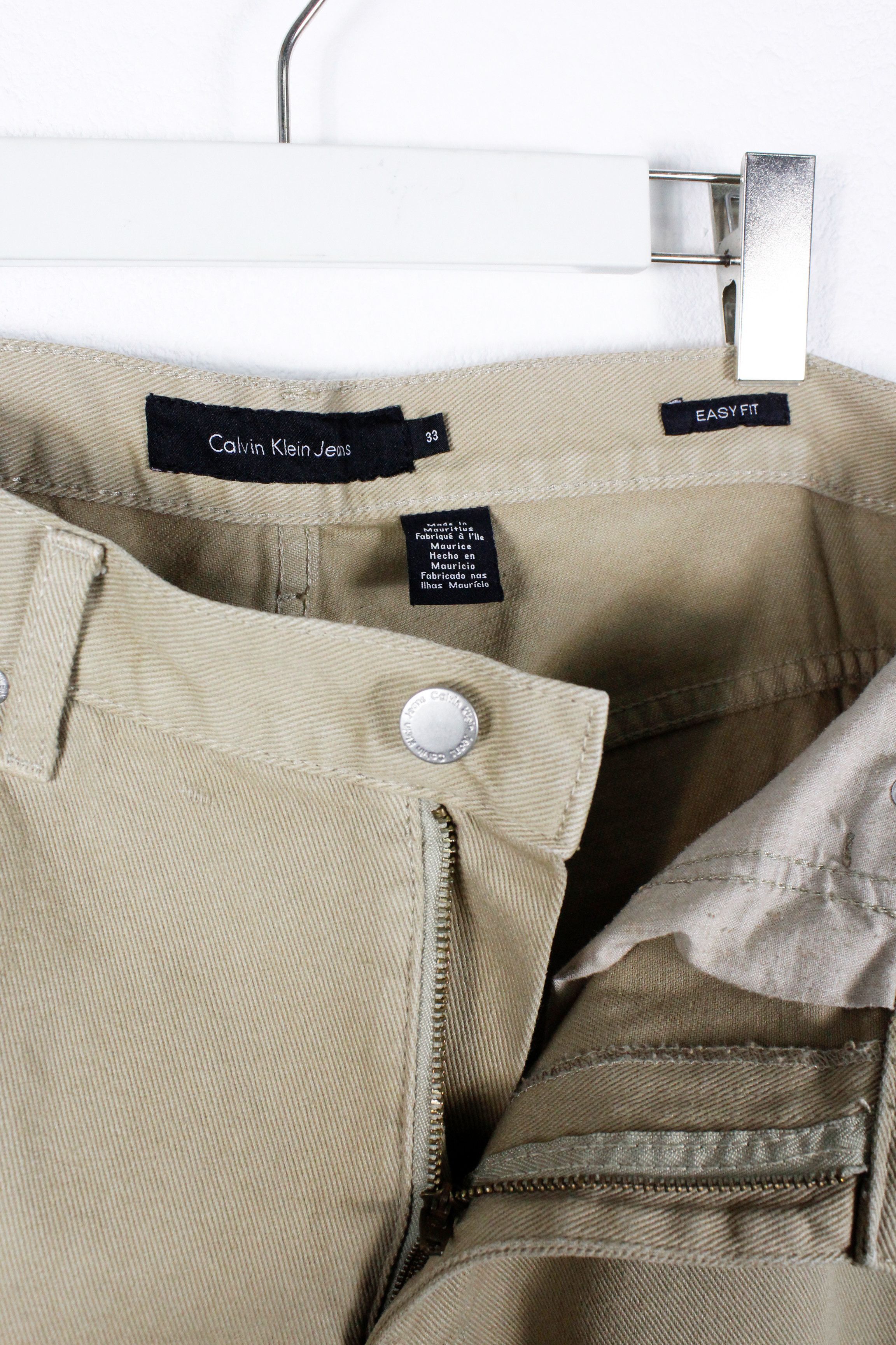 Calvin Klein × Jean Calvin Klein Jeans Beige Easy Fit Denim Pants Vintage Y2K Size US 33 - 7 Thumbnail