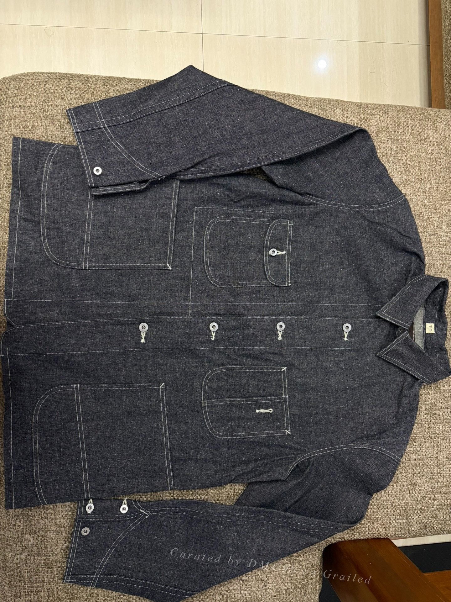 Taiga Takahashi T.T Taiga Takahashi 26SS Raw Denim Work Jacket Size US XS / EU 42 / 0 - 1 Thumbnail