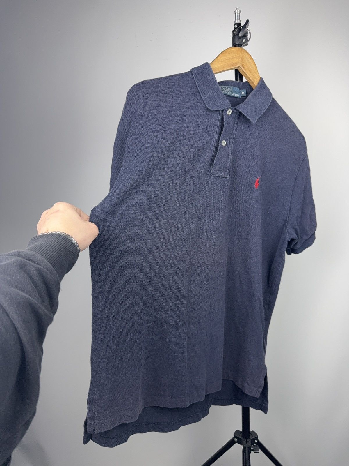Polo Ralph Lauren Vintage 90s Retro Faded Polo Ralph Lauren Navy Polo Shirt M Size US M / EU 48-50 / 2 - 8 Thumbnail
