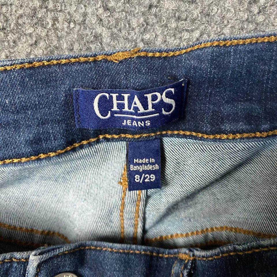 Chaps Chaps Mid Rise Crop Kick Jeans Women's Size 8/29 Denim Size 30" / US 8 / IT 44 - 7 Thumbnail