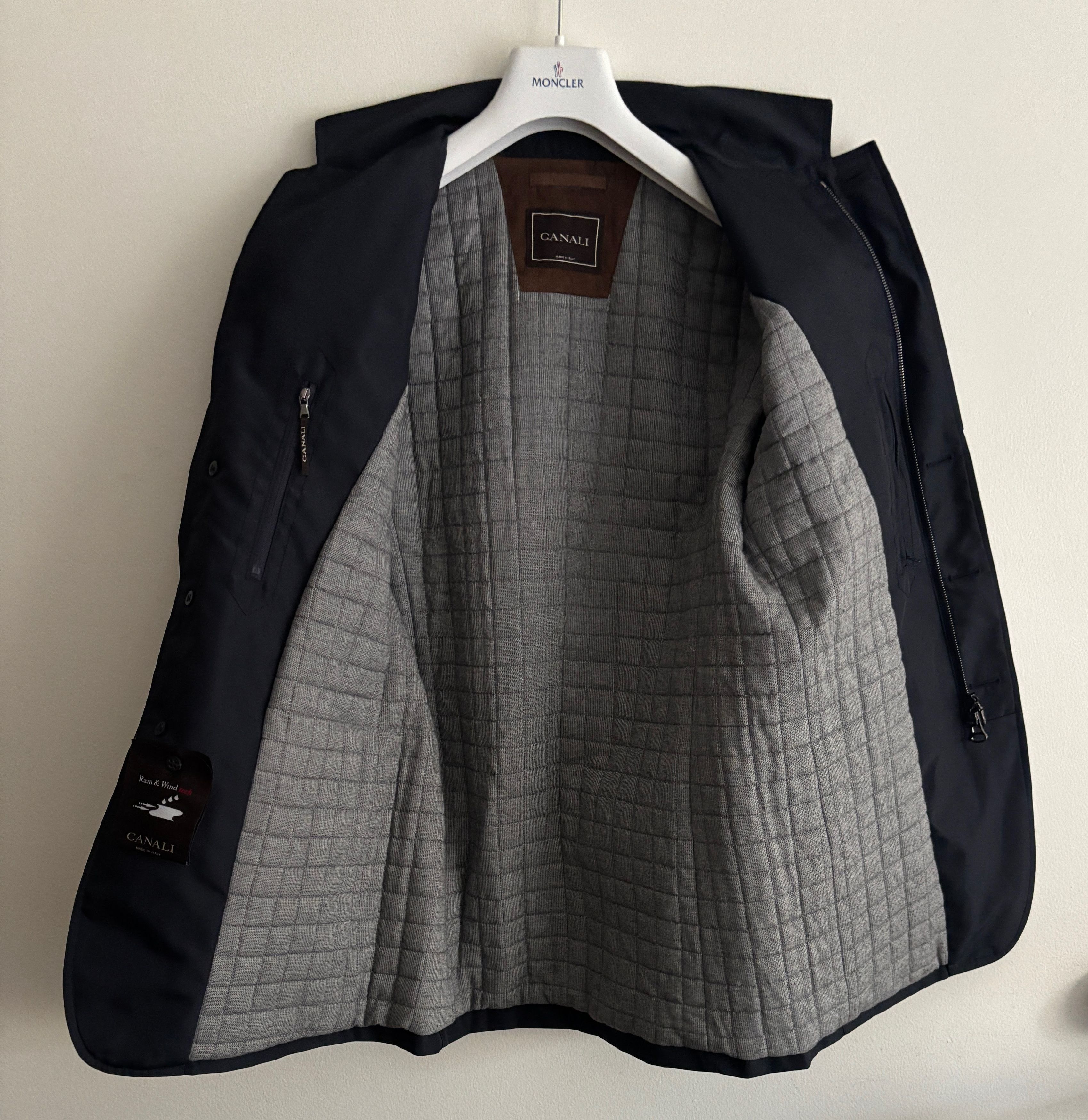 Canali $1600 Rain & Wind Tech Hybrid Zip Jacket/ Sport Coat Size US S / EU 44-46 / 1 - 6 Thumbnail