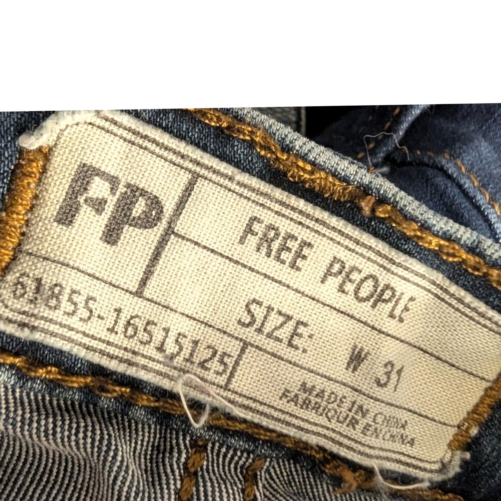 Free People Free People Jeans Skinny Medium Wash Denim Womens Size 31 Slim Stretch 5-Pocket Zip Button Size 24" / US 00 / IT 34 - 6 Thumbnail