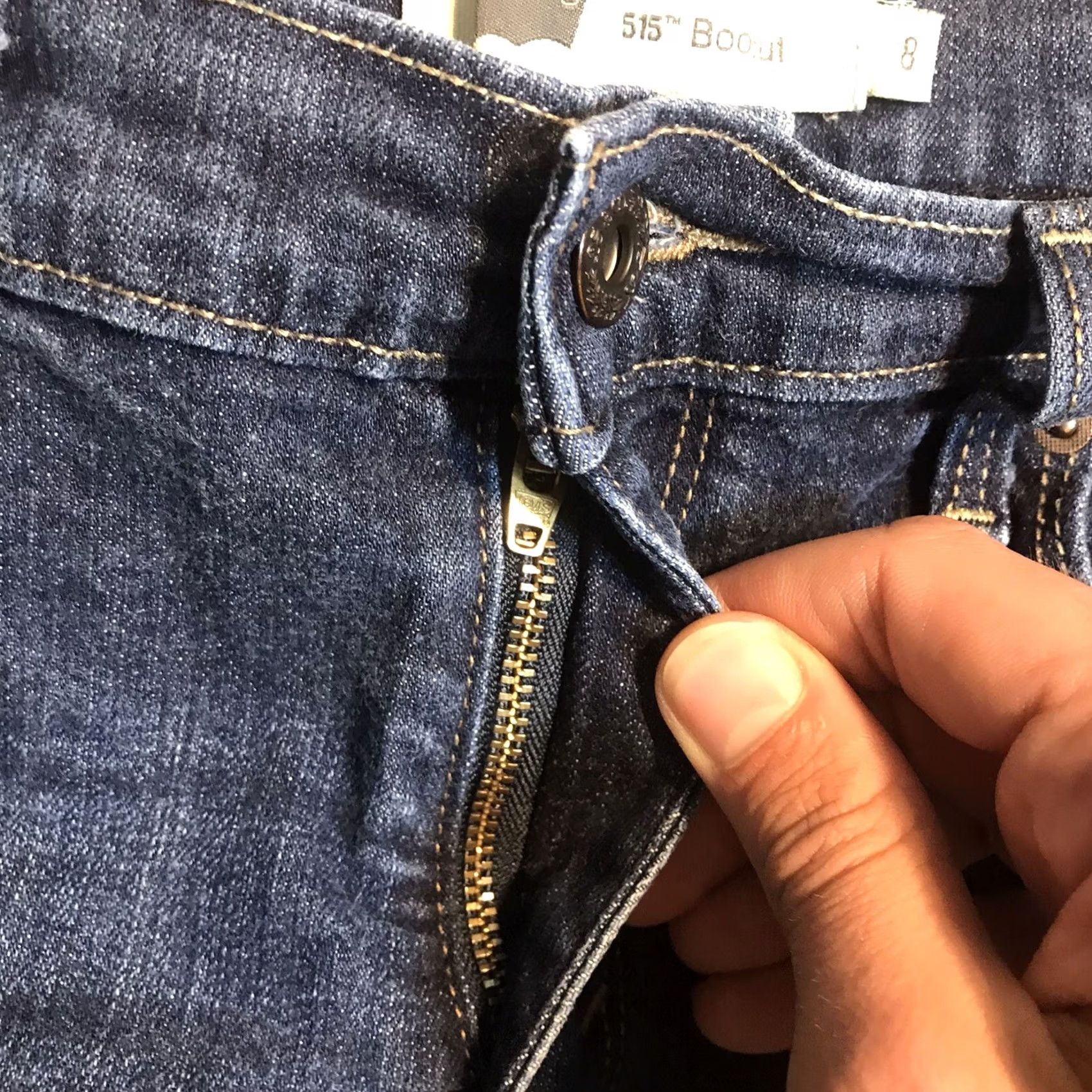 Levi's Levis Womens Shorts Blue Denim 515 Cut-Off Frayed Hems Stretch Zip Fly Tag 8 Size 30" / US 8 / IT 44 - 3 Thumbnail
