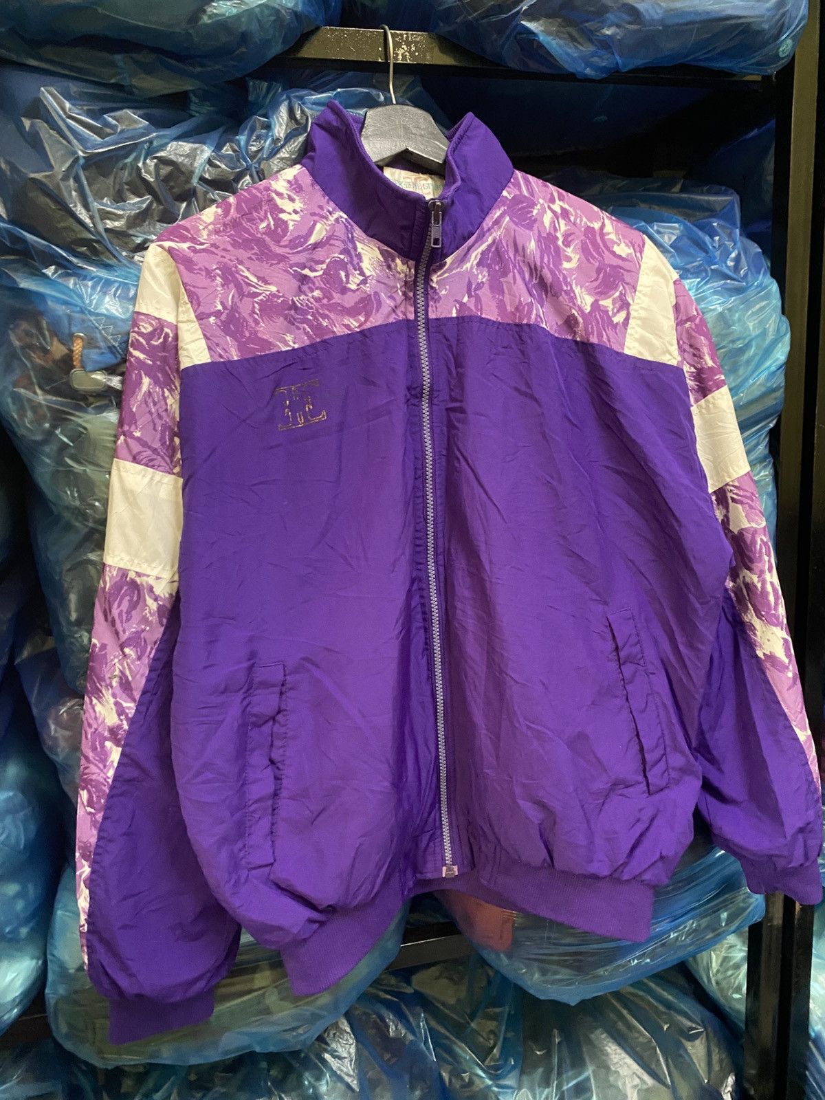 Vintage Vintage Perjeni Sport Purple Abstract Windbreaker Jacket Size US M / EU 48-50 / 2 - 3 Thumbnail