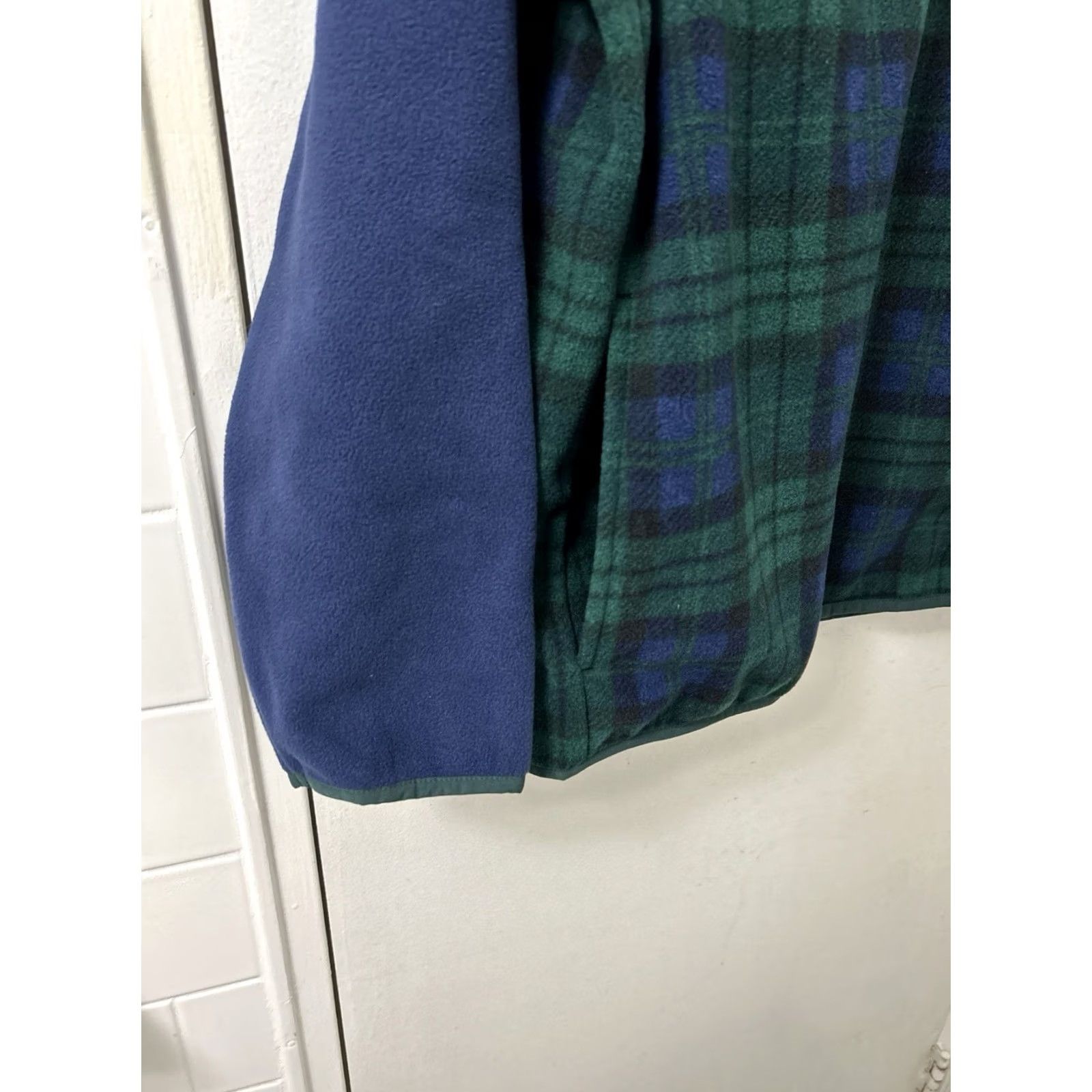 Lands' End VINTAGE Lands End Fleece Pullover Womens XL Petite Blue Green Plaid Heritage NWT Size XL / US 12-14 / IT 48-50 - 6 Thumbnail