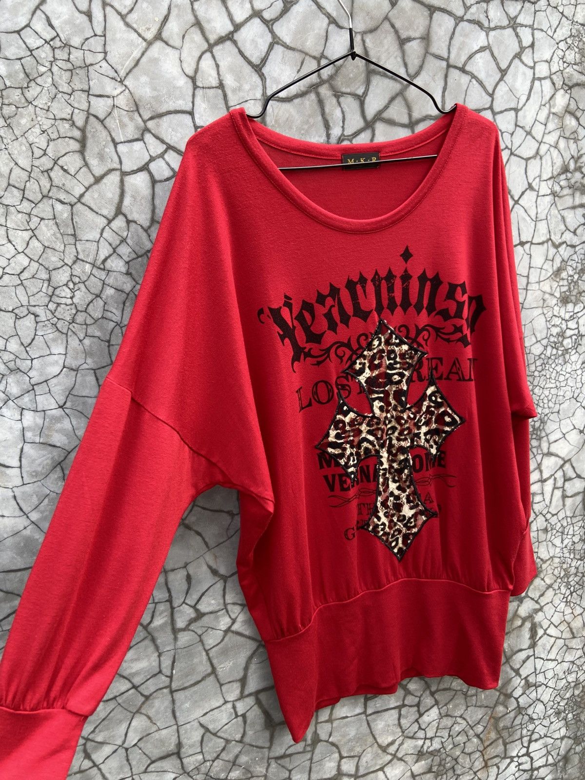 If Six Was Nine × Japanese Brand × Le Grande Bleu (L.G.B.) M.K.R Poem CH Cross Gothic Punk Rock Leopard Longsleeve Size M / US 6-8 / IT 42-44 - 8 Thumbnail