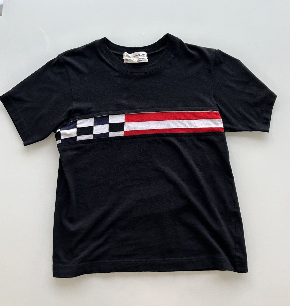 Comme des Garcons Comme des Garçons SHIRT SS2002 “Race Flag” Archive Tee Size US S / EU 44-46 / 1 - 1 Thumbnail
