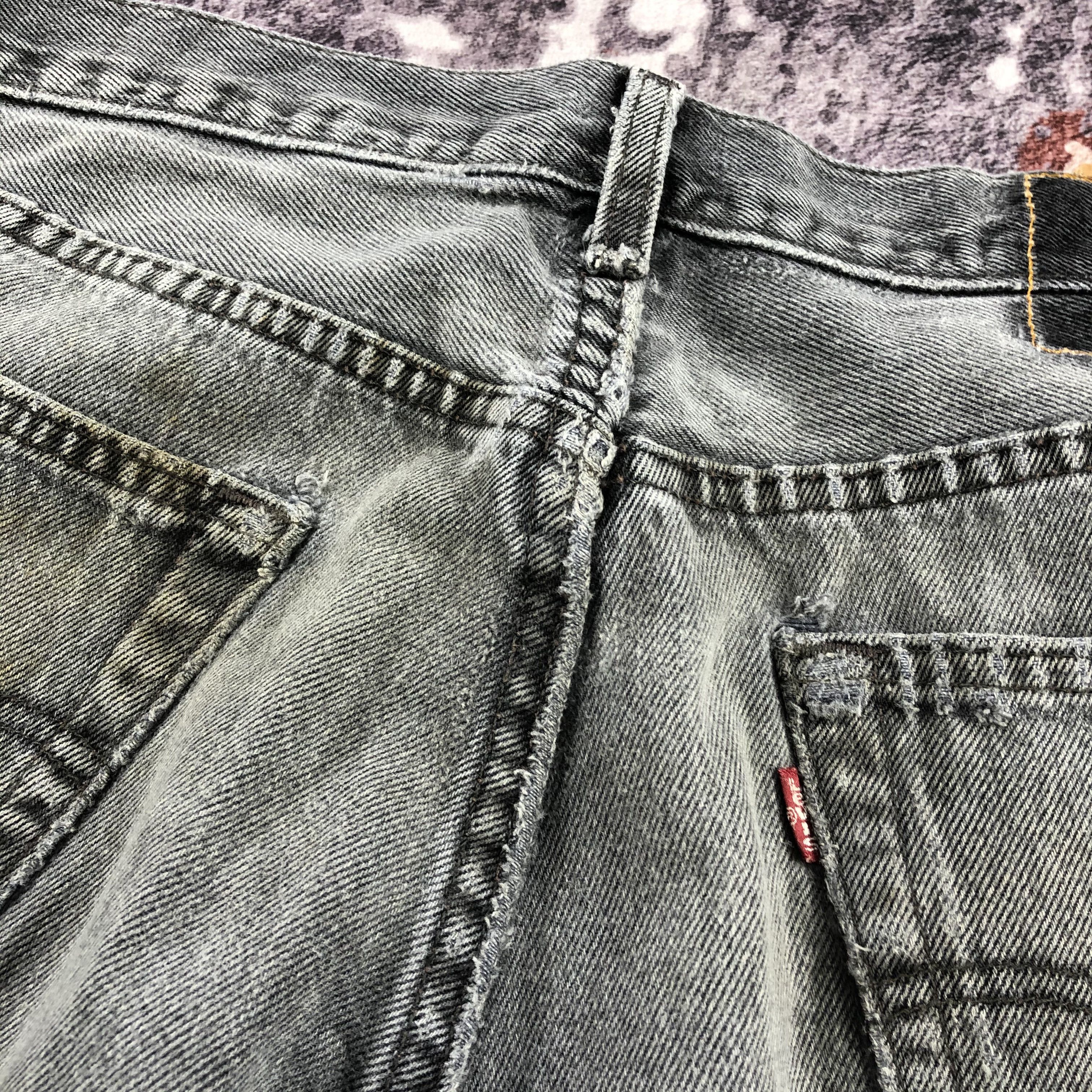 Levi's Vintage 90s Levis 501 Faded Black Jeans-JM2500 Size US 35 - 6 Thumbnail