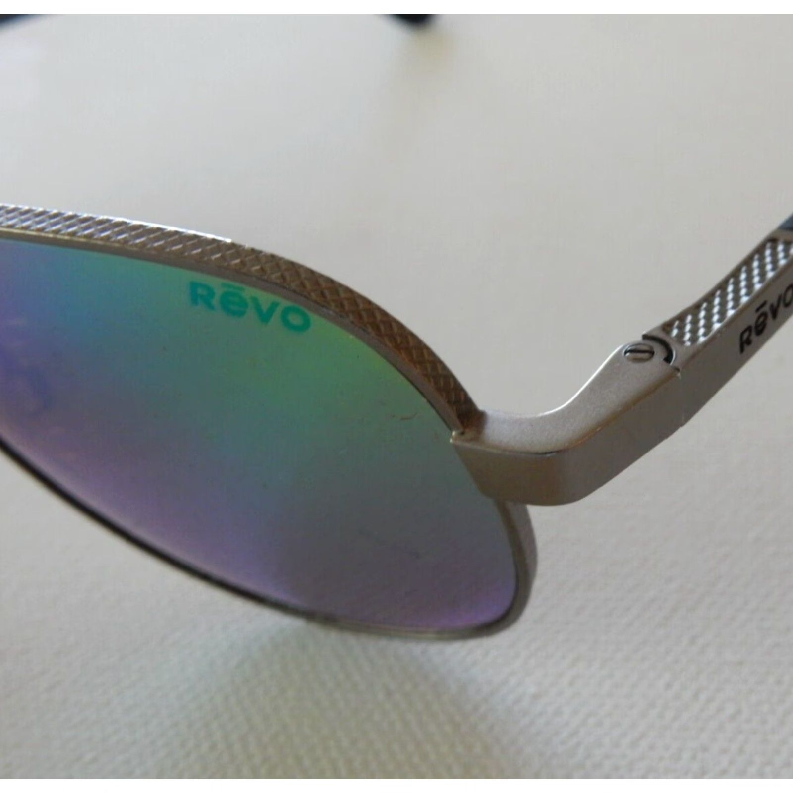 Vintage VINTAGE REVO Polarized Aviator Sunglasses Men 58x16 Silver-Black 140mm Size ONE SIZE - 6 Thumbnail