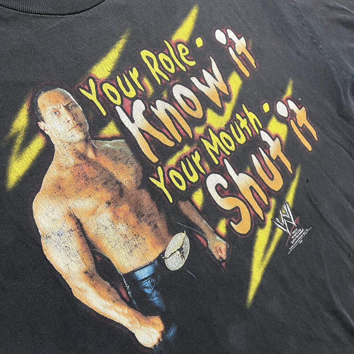 Vintage × WWE Vintage The Rock WWE Your Role Know It Your Mouth Shut It Size US XL / EU 56 / 4 - 16 Thumbnail