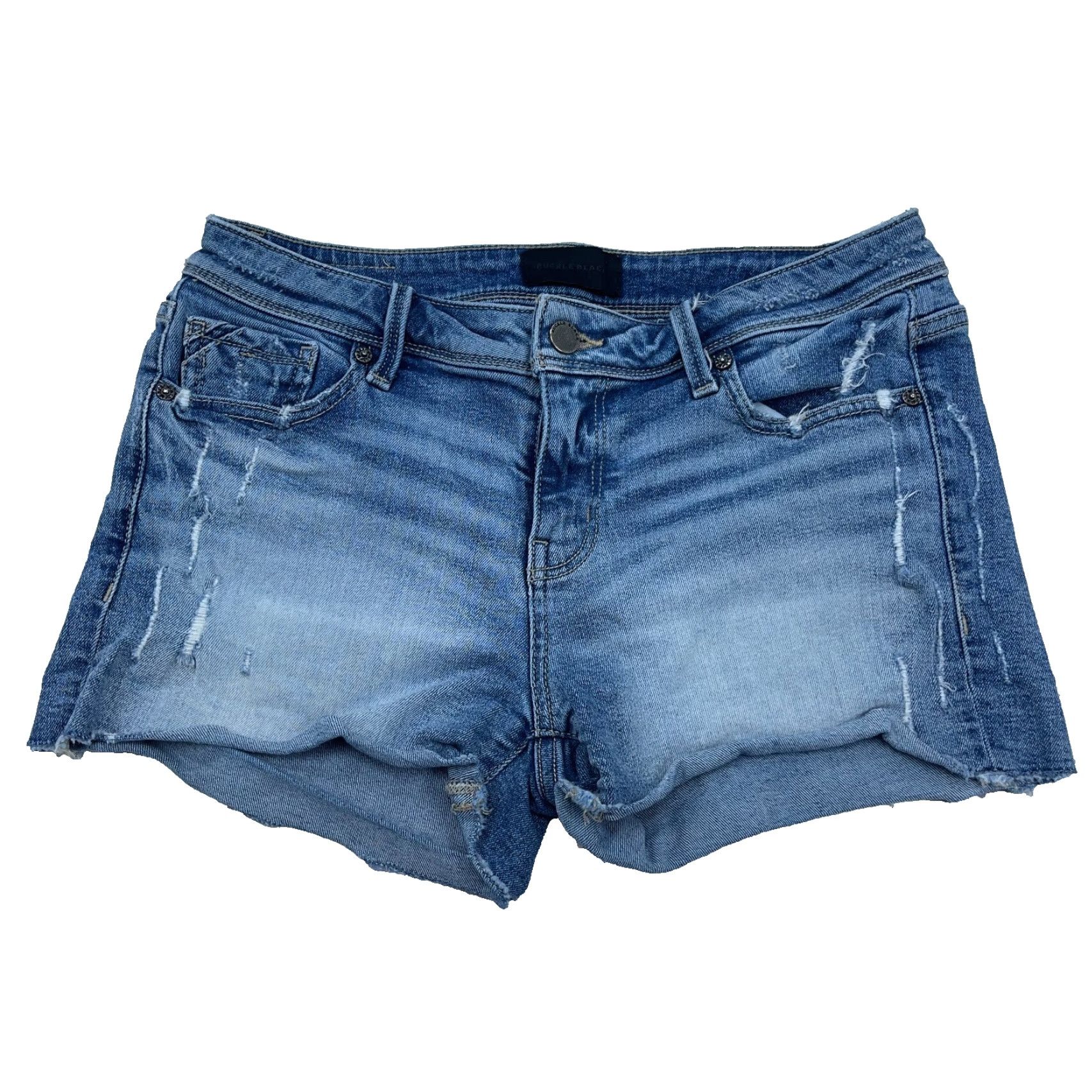 Buckle Black Buckle Black Shorts Women 27 Cut Off Jean Jorts Frayed Faded Stretch Ladies Blue Denim 3 in Inseam 5-Pocket Design Size 27" / US 4 / IT 40 - 2 Thumbnail
