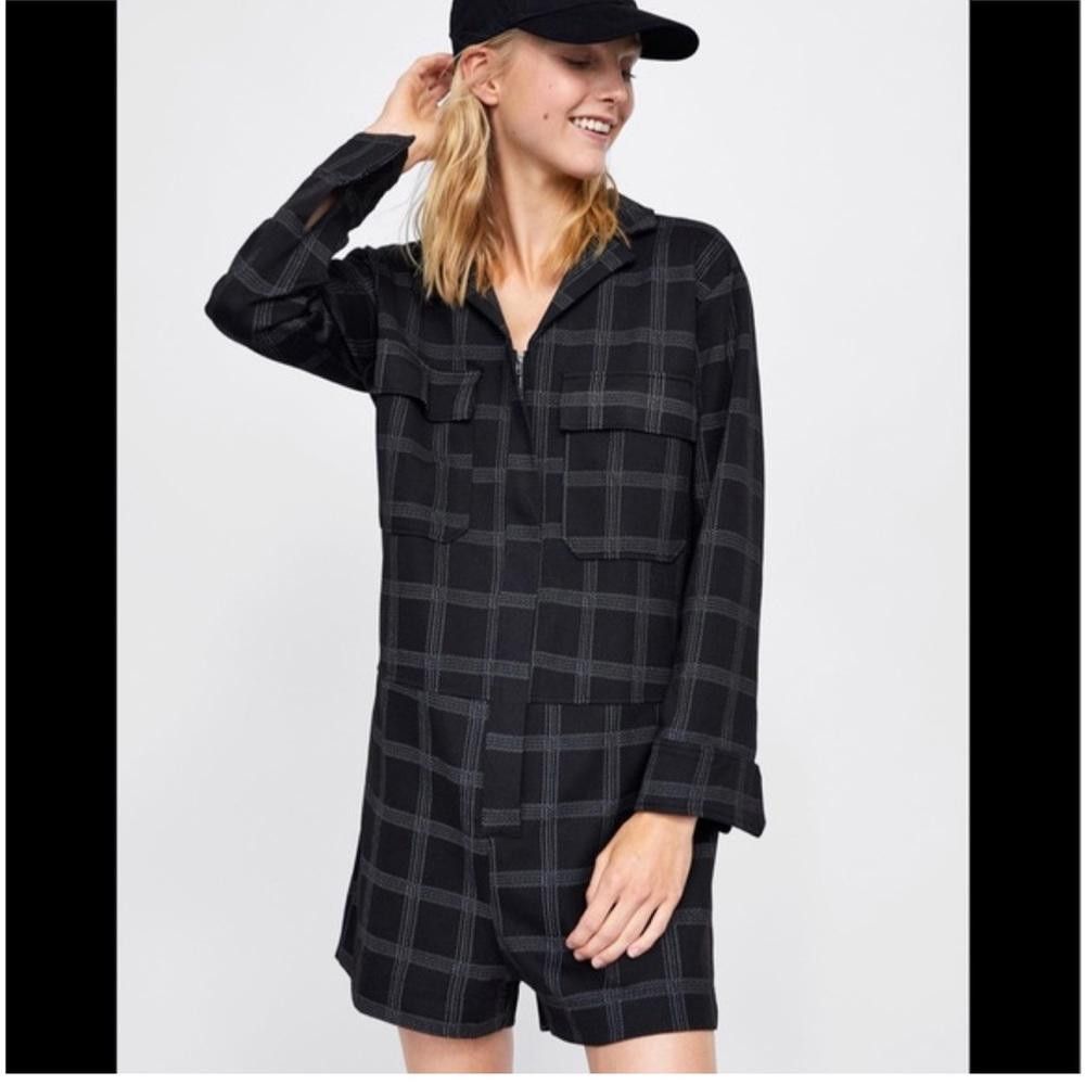 Zara Zara l Plaid Long Sleeve Romper Small Size 28" / US 6 / IT 42 - 1 Thumbnail