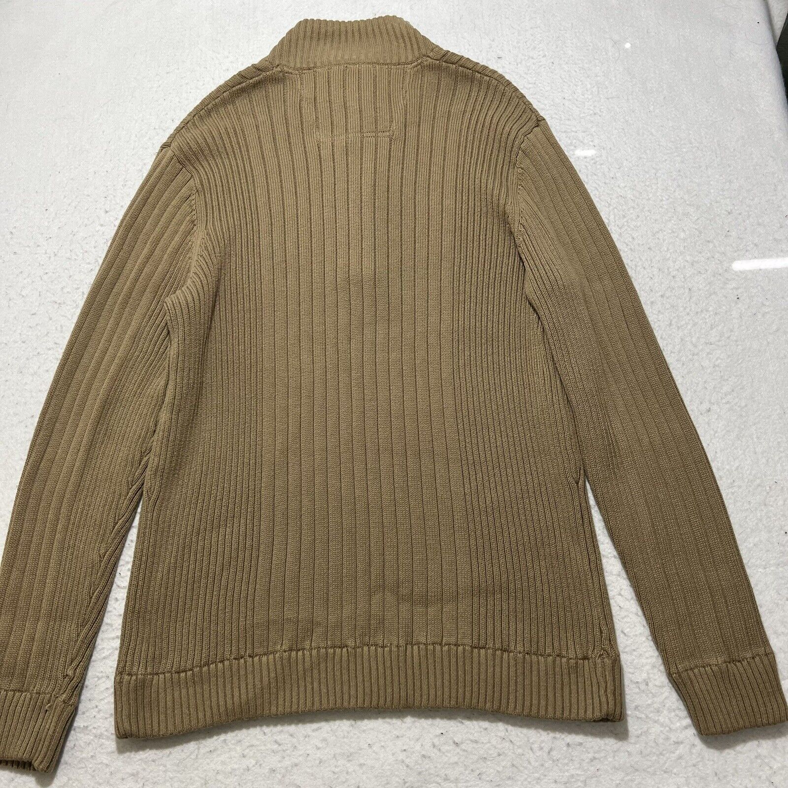 Eddie Bauer Eddie Bauer Henley Sweater Heavyweight Ribbed Sweater Beige Size US XL / EU 56 / 4 - 9 Thumbnail