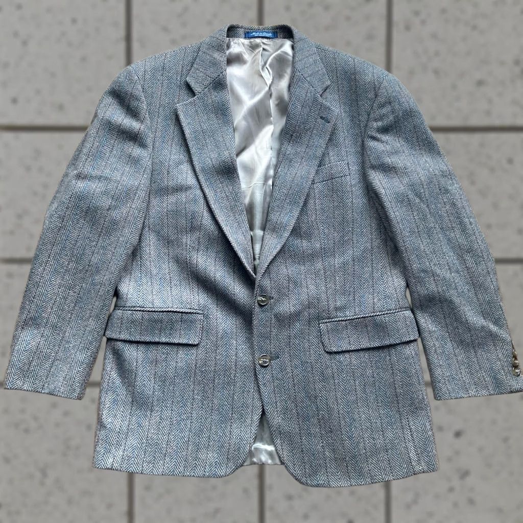 Polo Ralph Lauren VINTAGE Polo Ralph Lauren Blazer Jacket Mens 41R Wool Tweed Brown Herringbone University Classic Size US L / EU 52-54 / 3 - 1 Thumbnail
