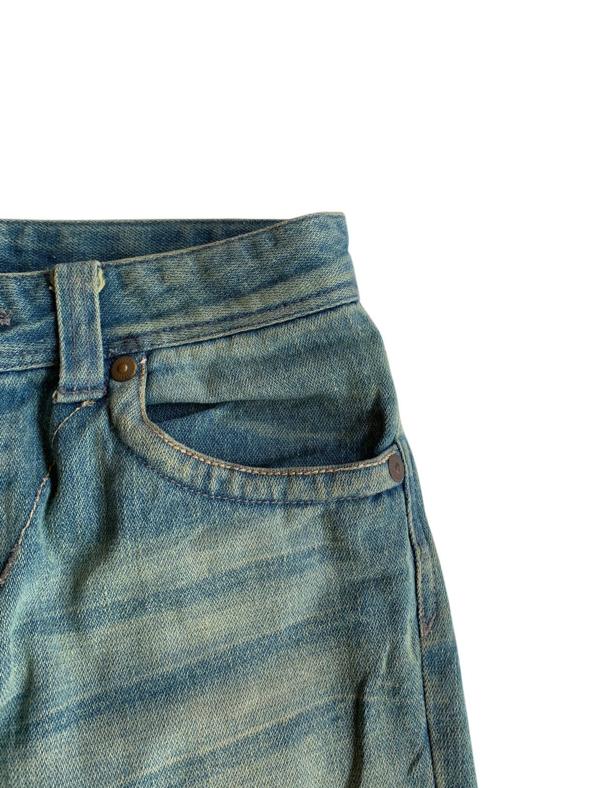 Kapital FLARE💥JAPANESE PUNK STYLE UNKNOWN RUSTY DISTRESSED DENIM🎌☠️ Size US 30 / EU 46 - 10 Thumbnail