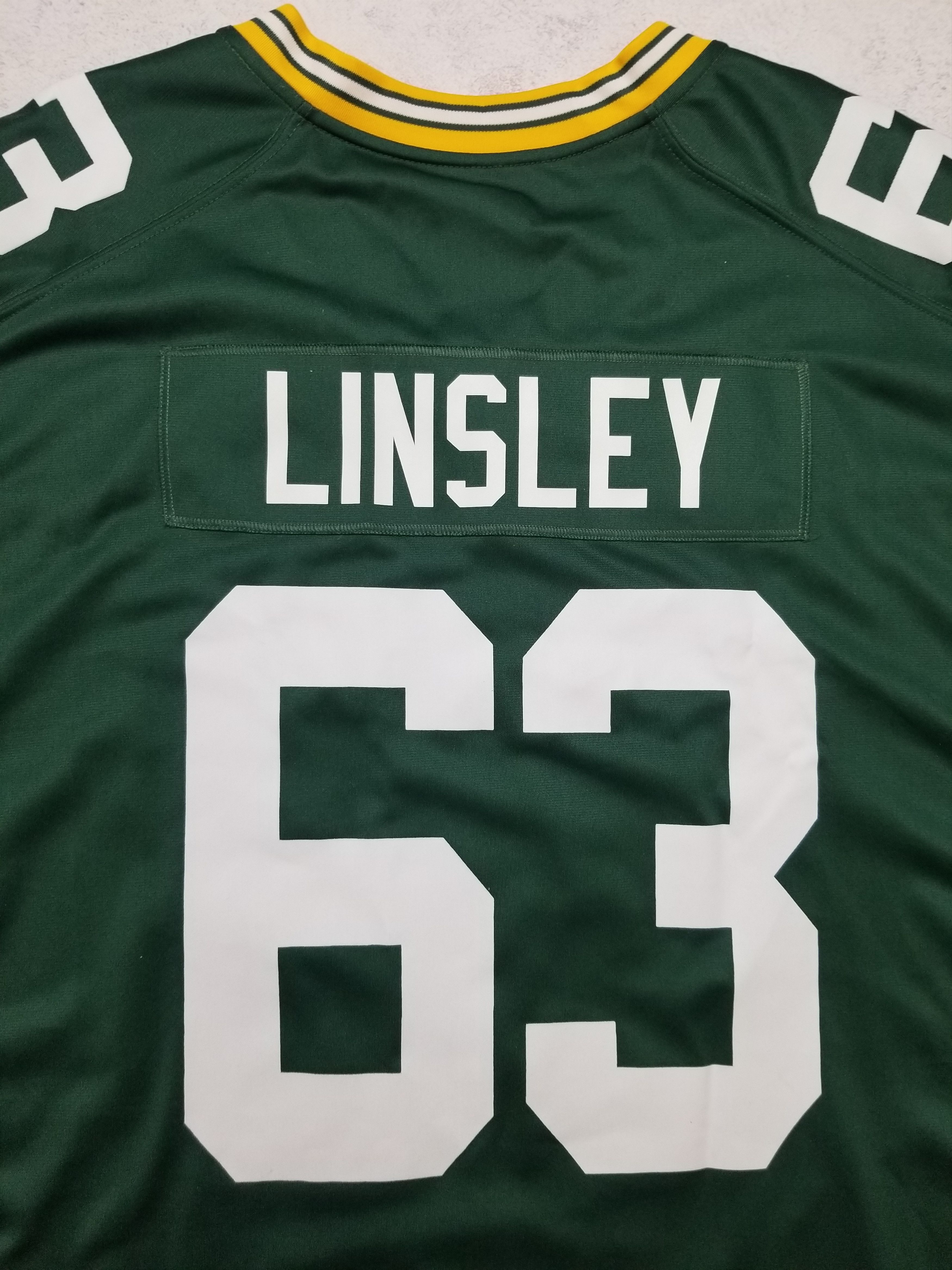 Nike Green Bay Packers #63 Linsley NFL Jersey Men's Size 4XL Size US XXL / EU 58 / 5 - 8 Thumbnail