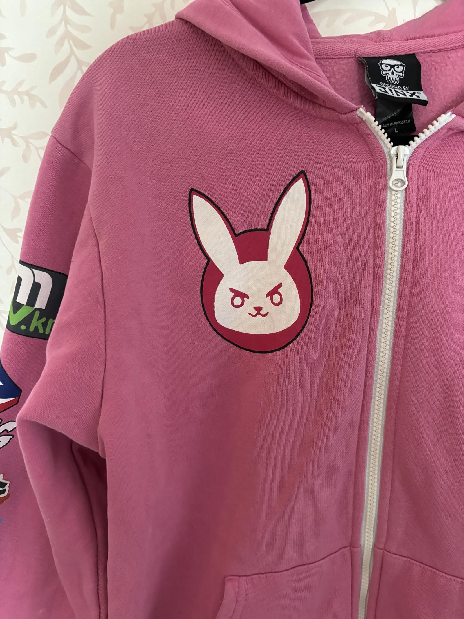Designer D.Va Overwatch Zip-Up Hoodie - Pink Size L / US 10 / IT 46 - 3 Thumbnail