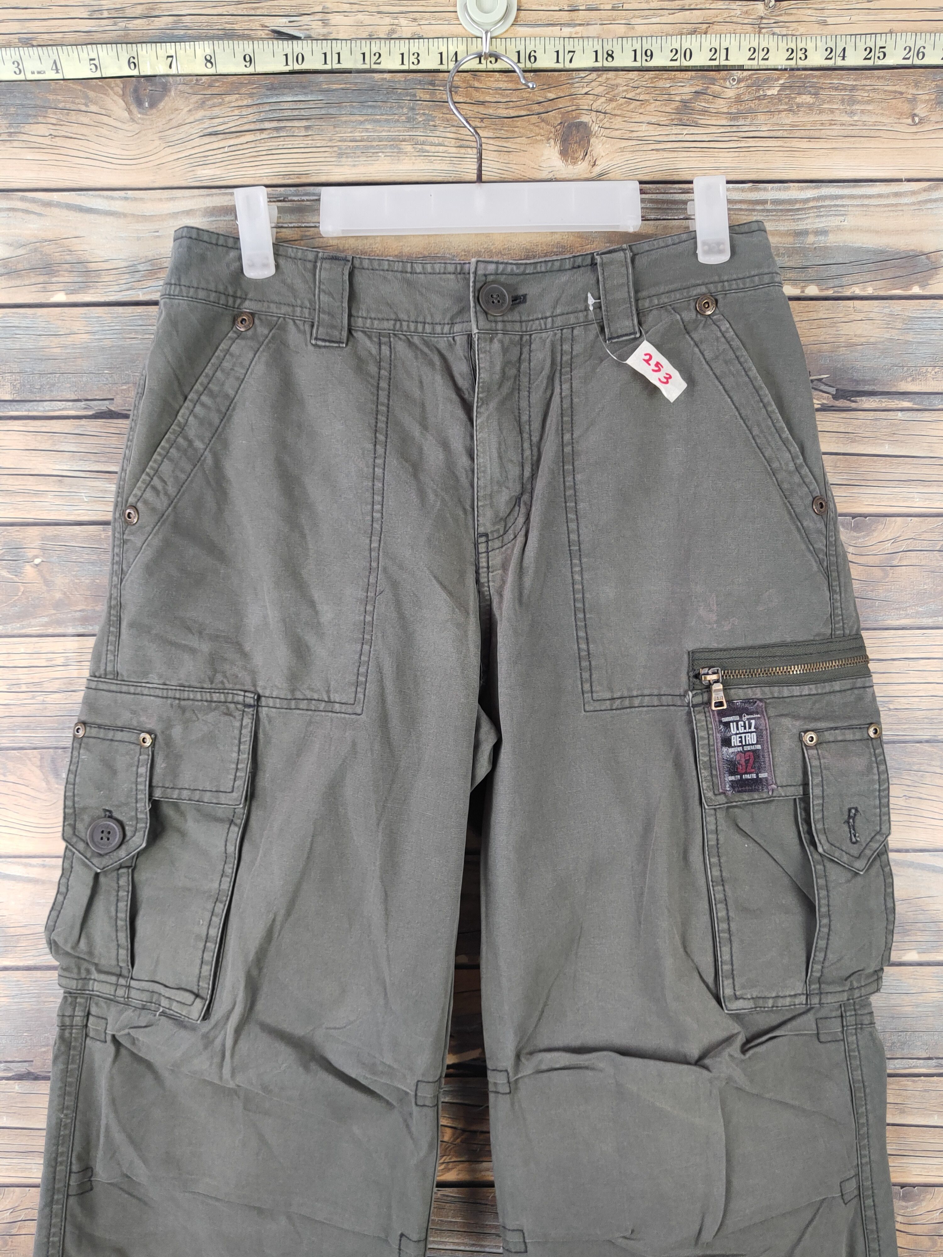 Japanese Brand DL Ugiz Olive Multipocket Tactical Cargo Pants #253 Size US 30 / EU 46 - 2 Thumbnail