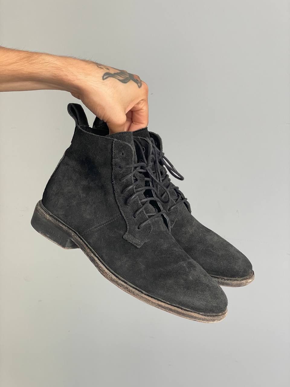 Allsaints AllSaints Trent Calf Suede Leather Metal Studs Ankle Boots Size US 9 / EU 42 - 2 Thumbnail