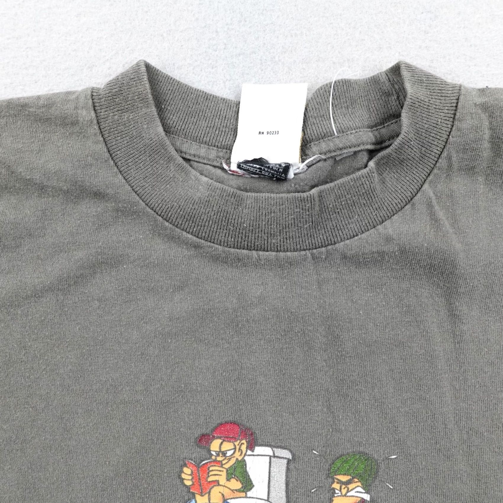 Vintage VINTAGE To The Edge Shirt Men M Gray Toilet Graphic 90s Skateboarding Crew Neck Short Sleeve Cotton Jersey Breathable Lightweight Logo Graphic Print Size US M / EU 48-50 / 2 - 2 Thumbnail